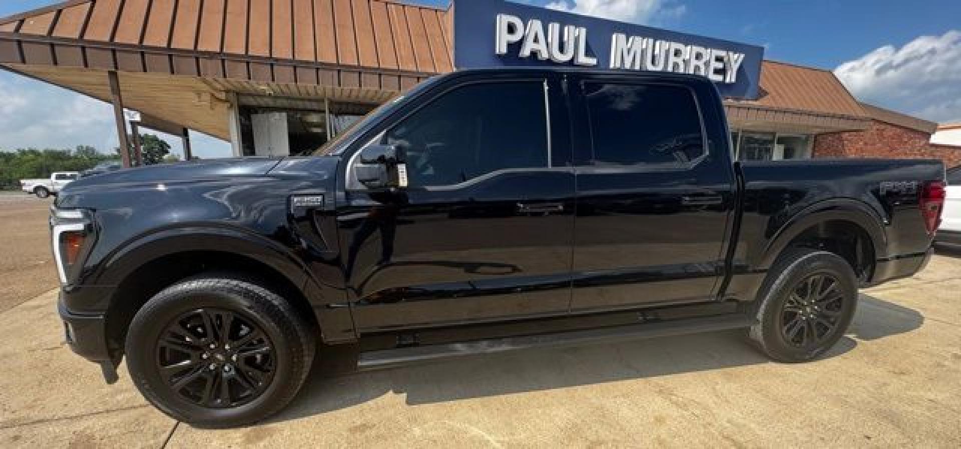 2025 Black Metallic /Blue Ford F-150 Platinum (1FTFW7L86SF) with an 3.5L V6 EcoBoost engine, Automatic transmission, located at 1105 E Mulberry, Kaufman, TX, 75142, (972) 962-2151, 32.589550, -96.300926 - Black Metallic 2025 Ford F-150 4D SuperCrew Platinum 4WD 10-Speed Automatic 3.5L V6 EcoBoost 4WD, Speed control. Priced below KBB Fair Purchase Price!<br><br><br>Odometer is 1490 miles below market average!<br><br><br>Please call Paul Murrey Ford Inc. In Kaufman Texas A Family Dealership Since 1952 - Photo#0