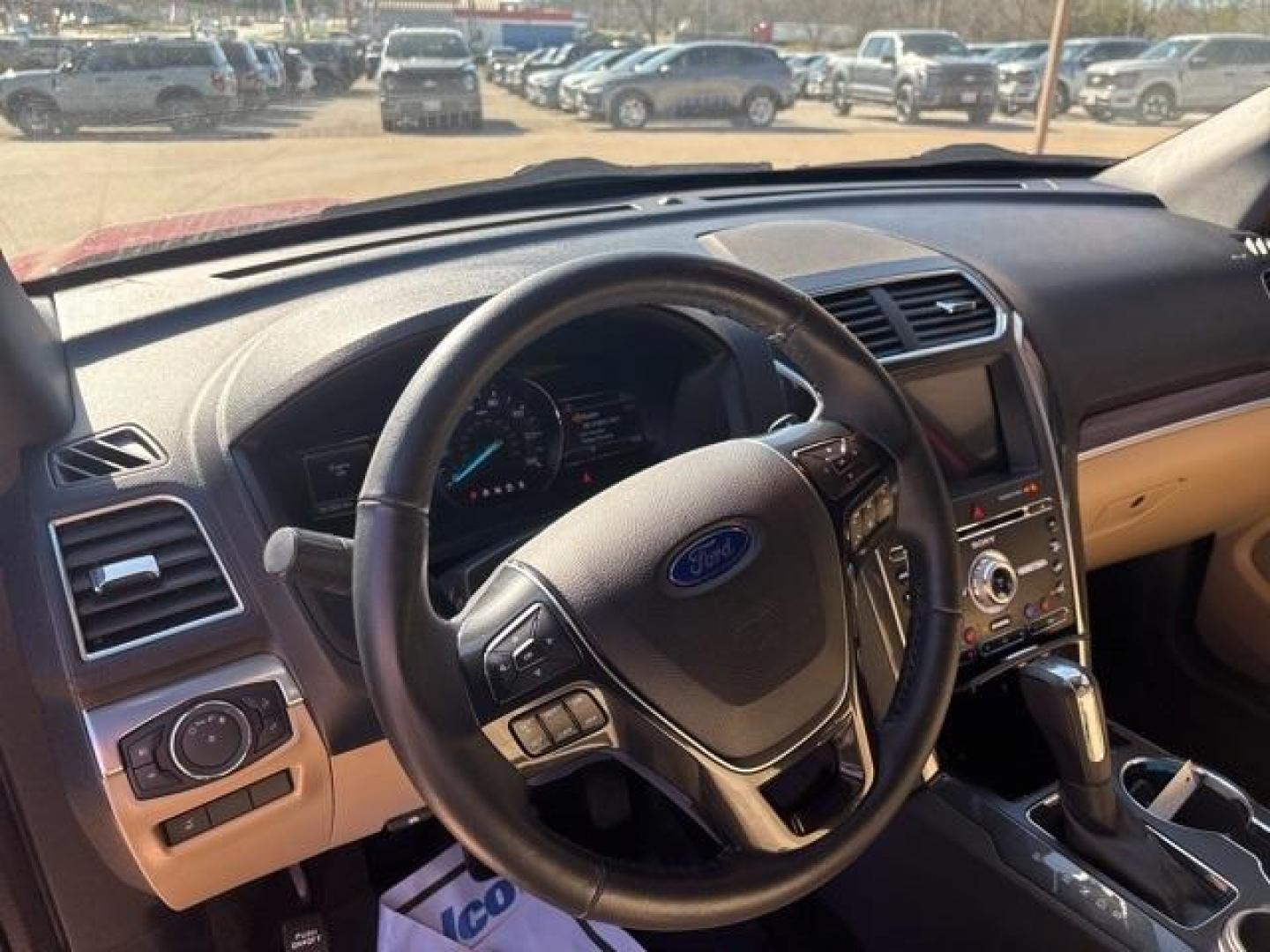 2017 Ruby Red /Med Light Camel Ford Explorer Limited (1FM5K7F83HG) with an 3.5L V6 Ti-VCT engine, Automatic transmission, located at 1105 E Mulberry, Kaufman, TX, 75142, (972) 962-2151, 32.589550, -96.300926 - Ruby Red 2017 Ford Explorer 4D Sport Utility Limited FWD 6-Speed Automatic with Select-Shift 3.5L V6 Ti-VCT<br><br><br>Odometer is 4837 miles below market average!<br><br>Awards:<br> * 2017 KBB.com Brand Image Awards * 2017 KBB.com 10 Most Awarded Brands<br>Please call Paul Murrey Ford Inc. In Ka - Photo#10