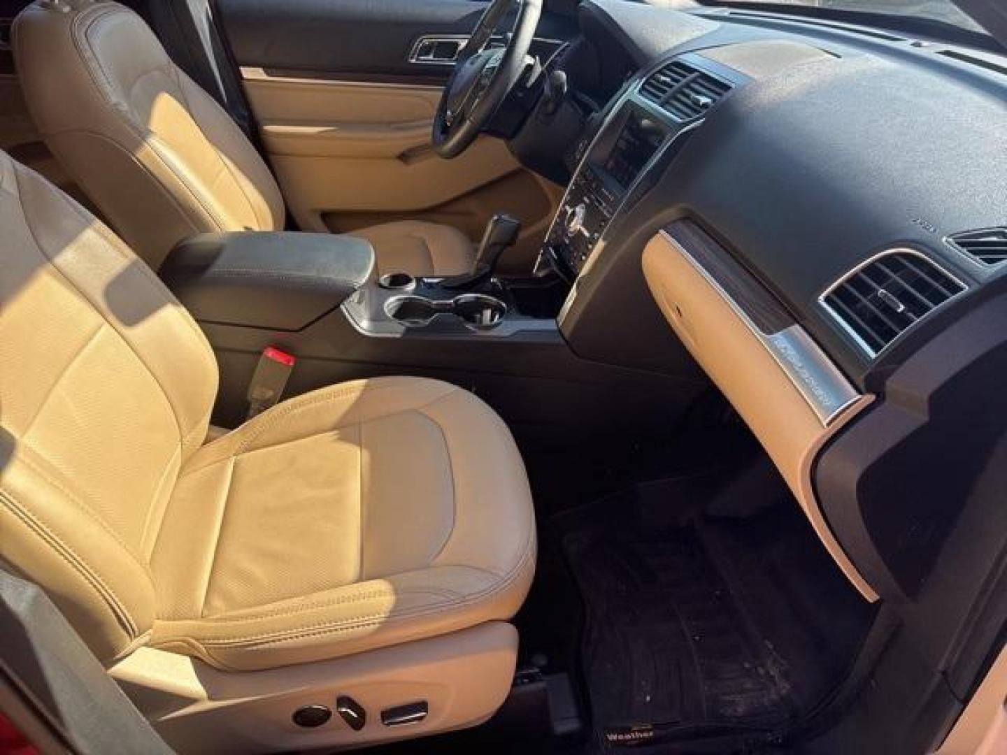 2017 Ruby Red /Med Light Camel Ford Explorer Limited (1FM5K7F83HG) with an 3.5L V6 Ti-VCT engine, Automatic transmission, located at 1105 E Mulberry, Kaufman, TX, 75142, (972) 962-2151, 32.589550, -96.300926 - Ruby Red 2017 Ford Explorer 4D Sport Utility Limited FWD 6-Speed Automatic with Select-Shift 3.5L V6 Ti-VCT<br><br><br>Odometer is 4837 miles below market average!<br><br>Awards:<br> * 2017 KBB.com Brand Image Awards * 2017 KBB.com 10 Most Awarded Brands<br>Please call Paul Murrey Ford Inc. In Ka - Photo#14
