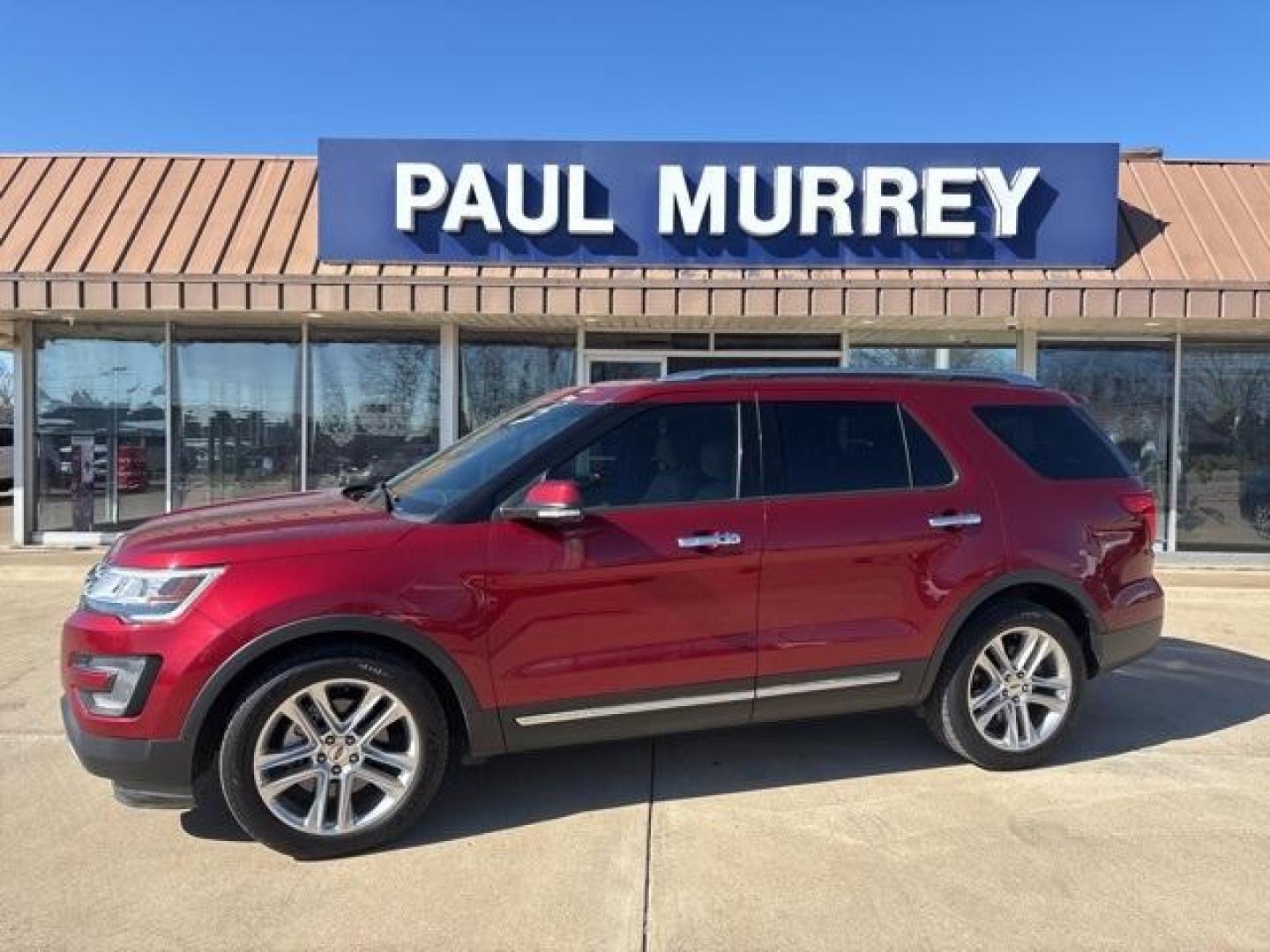 2017 Ruby Red /Med Light Camel Ford Explorer Limited (1FM5K7F83HG) with an 3.5L V6 Ti-VCT engine, Automatic transmission, located at 1105 E Mulberry, Kaufman, TX, 75142, (972) 962-2151, 32.589550, -96.300926 - Ruby Red 2017 Ford Explorer 4D Sport Utility Limited FWD 6-Speed Automatic with Select-Shift 3.5L V6 Ti-VCT<br><br><br>Odometer is 4837 miles below market average!<br><br>Awards:<br> * 2017 KBB.com Brand Image Awards * 2017 KBB.com 10 Most Awarded Brands<br>Please call Paul Murrey Ford Inc. In Ka - Photo#0