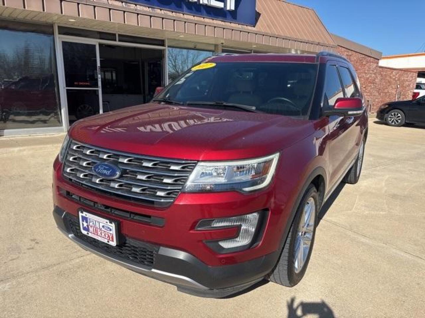 2017 Ruby Red /Med Light Camel Ford Explorer Limited (1FM5K7F83HG) with an 3.5L V6 Ti-VCT engine, Automatic transmission, located at 1105 E Mulberry, Kaufman, TX, 75142, (972) 962-2151, 32.589550, -96.300926 - Ruby Red 2017 Ford Explorer 4D Sport Utility Limited FWD 6-Speed Automatic with Select-Shift 3.5L V6 Ti-VCT<br><br><br>Odometer is 4837 miles below market average!<br><br>Awards:<br> * 2017 KBB.com Brand Image Awards * 2017 KBB.com 10 Most Awarded Brands<br>Please call Paul Murrey Ford Inc. In Ka - Photo#1