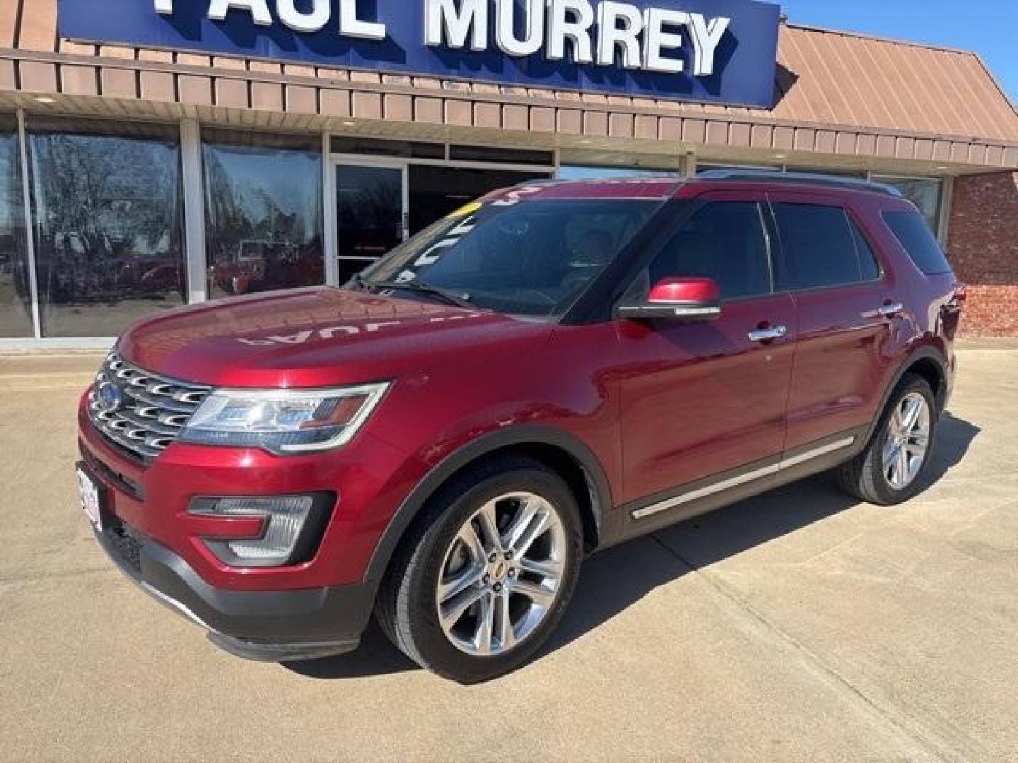 2017 Ruby Red /Med Light Camel Ford Explorer Limited (1FM5K7F83HG) with an 3.5L V6 Ti-VCT engine, Automatic transmission, located at 1105 E Mulberry, Kaufman, TX, 75142, (972) 962-2151, 32.589550, -96.300926 - Ruby Red 2017 Ford Explorer 4D Sport Utility Limited FWD 6-Speed Automatic with Select-Shift 3.5L V6 Ti-VCT<br><br><br>Odometer is 4837 miles below market average!<br><br>Awards:<br> * 2017 KBB.com Brand Image Awards * 2017 KBB.com 10 Most Awarded Brands<br>Please call Paul Murrey Ford Inc. In Ka - Photo#2