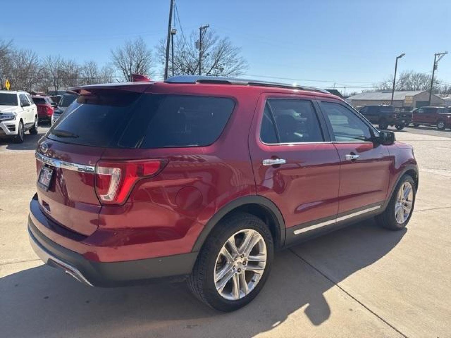 2017 Ruby Red /Med Light Camel Ford Explorer Limited (1FM5K7F83HG) with an 3.5L V6 Ti-VCT engine, Automatic transmission, located at 1105 E Mulberry, Kaufman, TX, 75142, (972) 962-2151, 32.589550, -96.300926 - Ruby Red 2017 Ford Explorer 4D Sport Utility Limited FWD 6-Speed Automatic with Select-Shift 3.5L V6 Ti-VCT<br><br><br>Odometer is 4837 miles below market average!<br><br>Awards:<br> * 2017 KBB.com Brand Image Awards * 2017 KBB.com 10 Most Awarded Brands<br>Please call Paul Murrey Ford Inc. In Ka - Photo#5