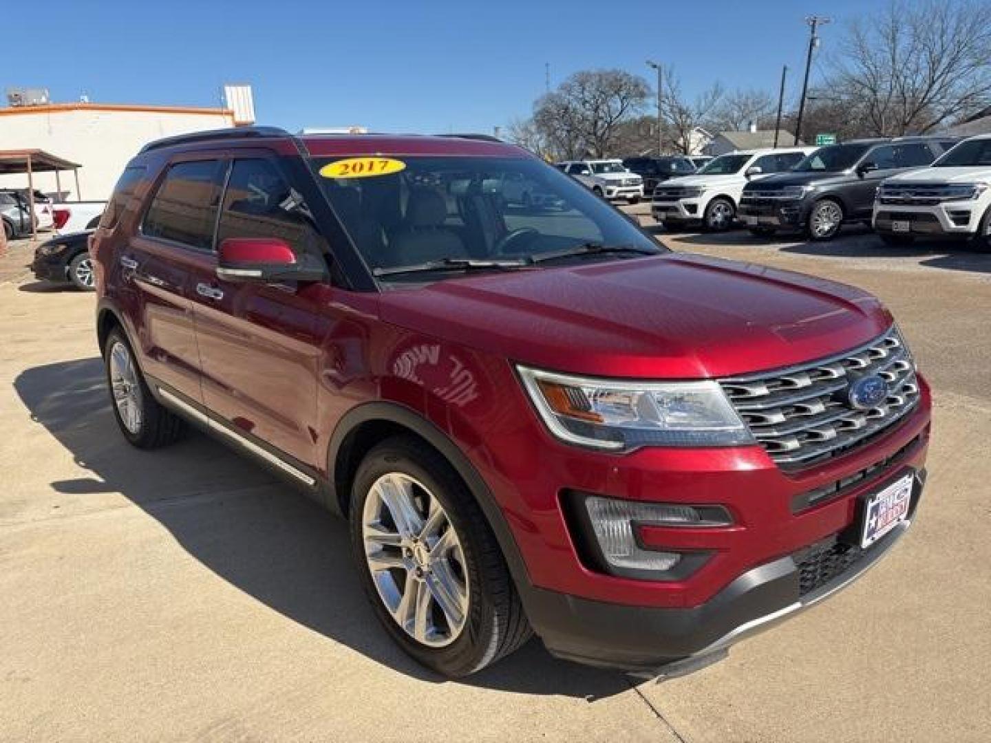 2017 Ruby Red /Med Light Camel Ford Explorer Limited (1FM5K7F83HG) with an 3.5L V6 Ti-VCT engine, Automatic transmission, located at 1105 E Mulberry, Kaufman, TX, 75142, (972) 962-2151, 32.589550, -96.300926 - Ruby Red 2017 Ford Explorer 4D Sport Utility Limited FWD 6-Speed Automatic with Select-Shift 3.5L V6 Ti-VCT<br><br><br>Odometer is 4837 miles below market average!<br><br>Awards:<br> * 2017 KBB.com Brand Image Awards * 2017 KBB.com 10 Most Awarded Brands<br>Please call Paul Murrey Ford Inc. In Ka - Photo#6