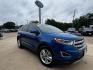 2018 Lightning Blue /Dune Ford Edge SEL (2FMPK3J90JB) with an EcoBoost 2.0L I4 GTDi DOHC Turbocharged VCT engine, Automatic transmission, located at 1105 E Mulberry, Kaufman, TX, 75142, (972) 962-2151, 32.589550, -96.300926 - Lightning Blue 2018 Ford Edge 4D Sport Utility SEL FWD 6-Speed Automatic EcoBoost 2.0L I4 GTDi DOHC Turbocharged VCT<br><br><br>Recent Arrival! 20/29 City/Highway MPG<br><br>Awards:<br> * 2018 KBB.com Brand Image Awards * 2018 KBB.com 10 Most Awarded Brands<br>Please call Paul Murrey Ford Inc. In - Photo#3
