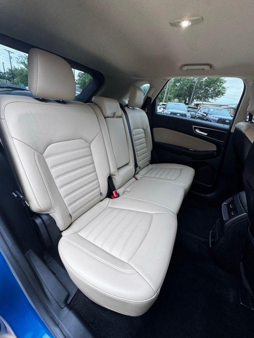 2018 Lightning Blue /Dune Ford Edge SEL (2FMPK3J90JB) with an EcoBoost 2.0L I4 GTDi DOHC Turbocharged VCT engine, Automatic transmission, located at 1105 E Mulberry, Kaufman, TX, 75142, (972) 962-2151, 32.589550, -96.300926 - Lightning Blue 2018 Ford Edge 4D Sport Utility SEL FWD 6-Speed Automatic EcoBoost 2.0L I4 GTDi DOHC Turbocharged VCT<br><br><br>Recent Arrival! 20/29 City/Highway MPG<br><br>Awards:<br> * 2018 KBB.com Brand Image Awards * 2018 KBB.com 10 Most Awarded Brands<br>Please call Paul Murrey Ford Inc. In - Photo#22