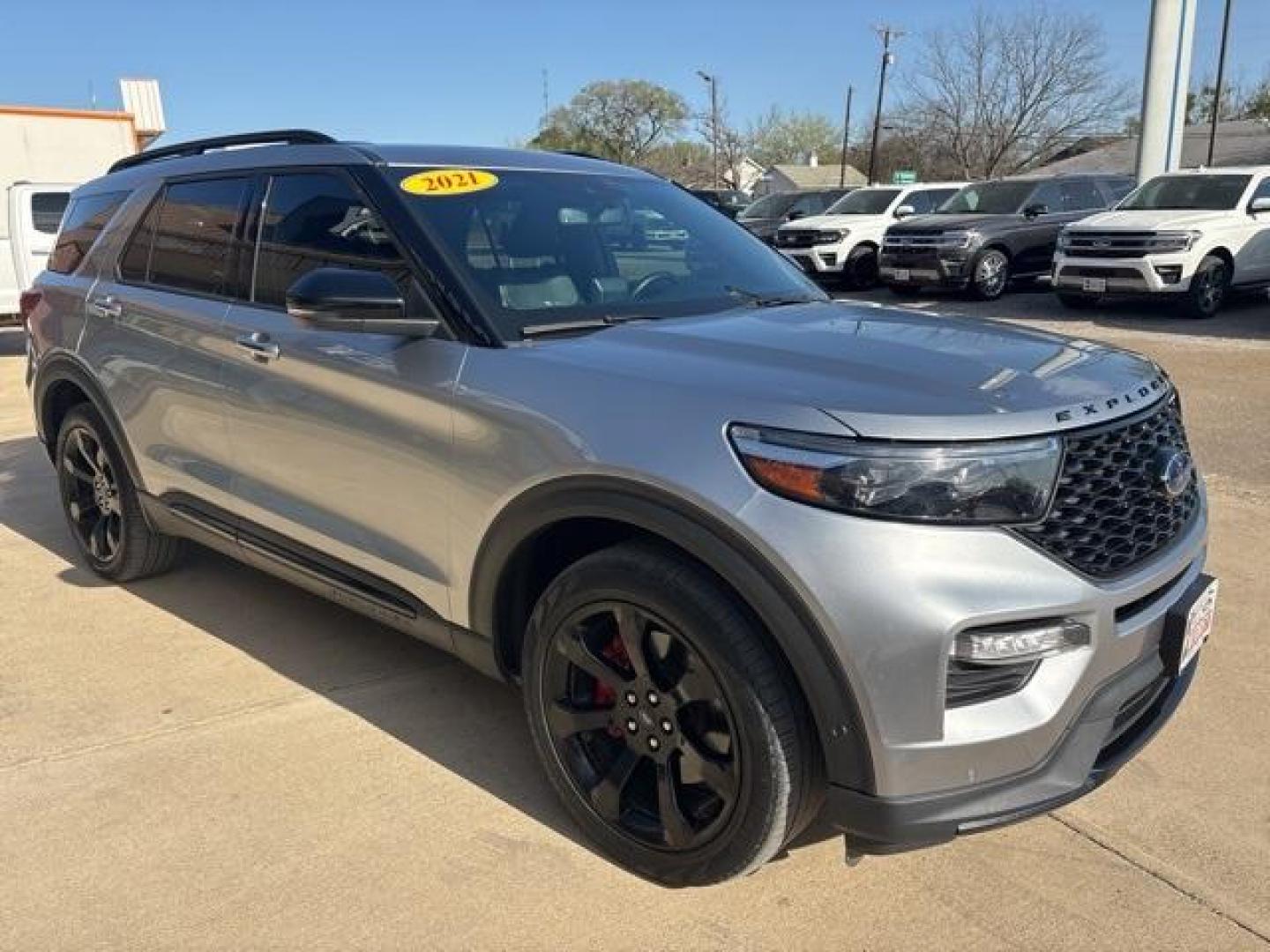2021 Silver /Ebony With Light Slate Uppers Ford Explorer ST (1FM5K8GC3MG) with an 3.0L EcoBoost V6 engine, Automatic transmission, located at 1105 E Mulberry, Kaufman, TX, 75142, (972) 962-2151, 32.589550, -96.300926 - Silver 2021 Ford Explorer 4D Sport Utility ST 4WD 10-Speed Automatic 3.0L EcoBoost V6 4WD. Priced below KBB Fair Purchase Price!<br><br><br>Please call Paul Murrey Ford Inc. In Kaufman Texas A Family Dealership Since 1952 Serving the Dallas Fort Worth and East Texas areas for over 70 years. Please c - Photo#5