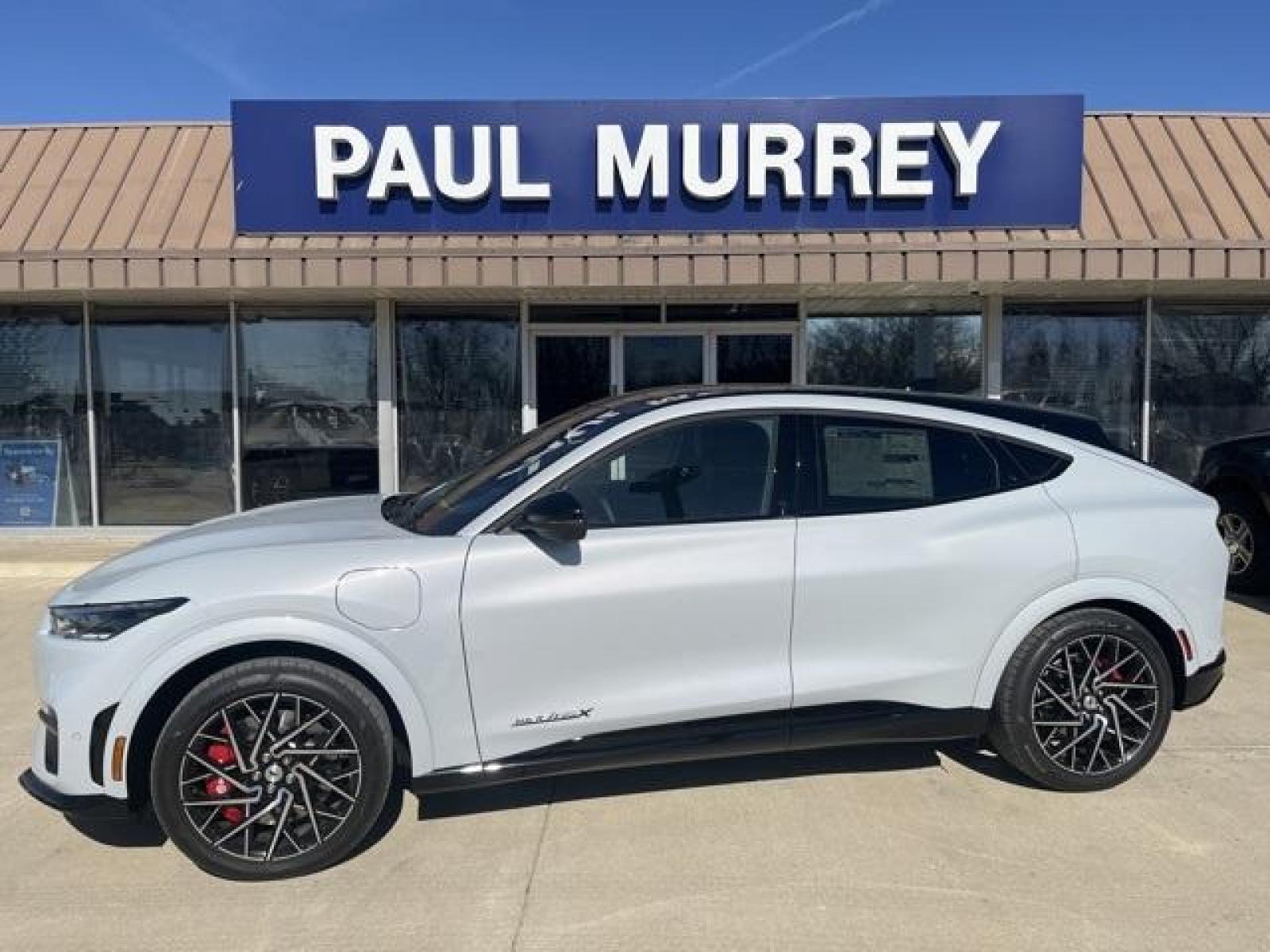 2023 White /Performance Gray With Metallic Stitching Ford Mustang Mach-E GT (3FMTK4SX1PM) with an Electric ZEV 480hp engine, Automatic transmission, located at 1105 E Mulberry, Kaufman, TX, 75142, (972) 962-2151, 32.589550, -96.300926 - Space White Metallic 2023 Ford Mustang Mach-E 4D Sport Utility GT AWD Single-Speed Automatic Electric ZEV 480hp<br><br>Recent Arrival! 88/75 City/Highway MPG<br><br><br>Please call Paul Murrey Ford Inc. In Kaufman Texas A Family Dealership Since 1952 Serving the Dallas Fort Worth and East Texas area - Photo #0