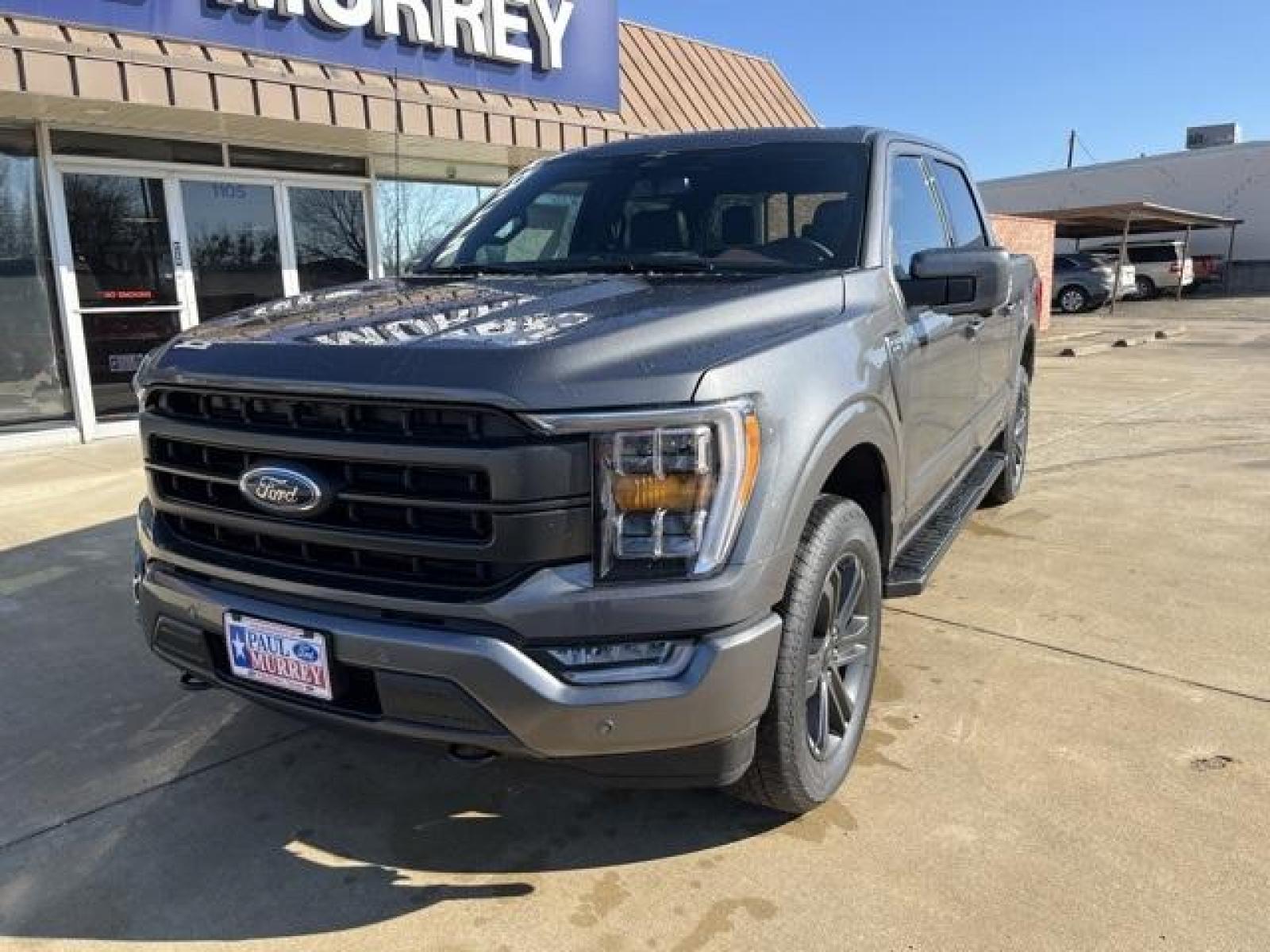 2023 Gray Metallic /Black Ford F-150 Lariat (1FTFW1E83PK) with an 3.5L V6 EcoBoost engine, Automatic transmission, located at 1105 E Mulberry, Kaufman, TX, 75142, (972) 962-2151, 32.589550, -96.300926 - Carbonized Gray Metallic 2023 Ford F-150 4D SuperCrew Lariat 4WD 10-Speed Automatic 3.5L V6 EcoBoost 4WD.<br><br><br>Please call Paul Murrey Ford Inc. In Kaufman Texas A Family Dealership Since 1952 Serving the Dallas Fort Worth and East Texas areas for over 70 years. Please call 972-962-2151 www.mu - Photo #1