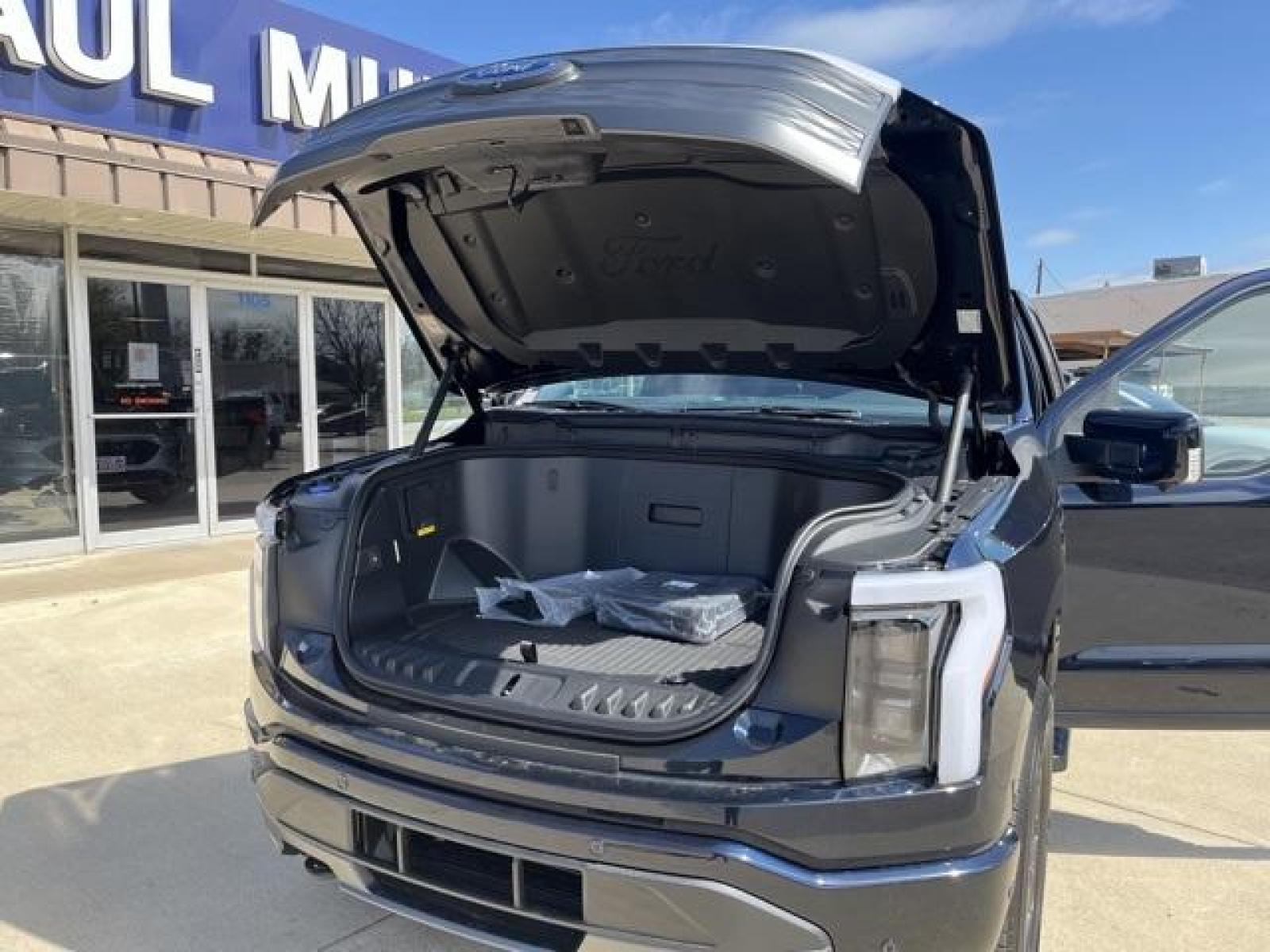 2023 Antimatter Blue Metallic /Black Ford F-150 Lightning Lariat (1FT6W1EVXPW) with an Electric ZEV 426hp engine, Automatic transmission, located at 1105 E Mulberry, Kaufman, TX, 75142, (972) 962-2151, 32.589550, -96.300926 - Antimatter Blue Metallic 2023 Ford F-150 Lightning 4D Crew Cab Lariat AWD Single-Speed Automatic Electric ZEV 426hp<br><br>78/63 City/Highway MPG<br><br><br>Please call Paul Murrey Ford Inc. In Kaufman Texas A Family Dealership Since 1952 Serving the Dallas Fort Worth and East Texas areas for over 7 - Photo #13