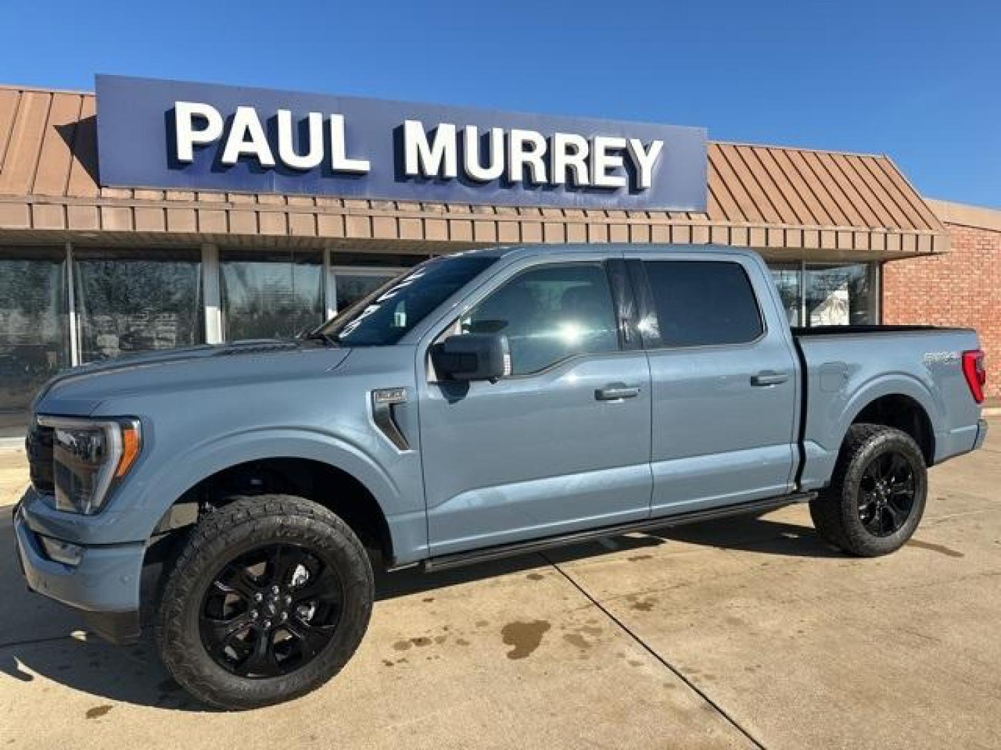 2023 Azure Gray Metallic /Black Ford F-150 Platinum (1FTFW1E8XPF) with an 3.5L V6 EcoBoost engine, Automatic transmission, located at 1105 E Mulberry, Kaufman, TX, 75142, (972) 962-2151, 32.589550, -96.300926 - Azure Gray Metallic 2023 Ford F-150 4D SuperCrew Platinum 4WD 10-Speed Automatic 3.5L V6 EcoBoost 4WD.<br><br><br>Recent Arrival!<br><br><br>Please call Paul Murrey Ford Inc. In Kaufman Texas A Family Dealership Since 1952 Serving the Dallas Fort Worth and East Texas areas for over 70 years. Please - Photo#0