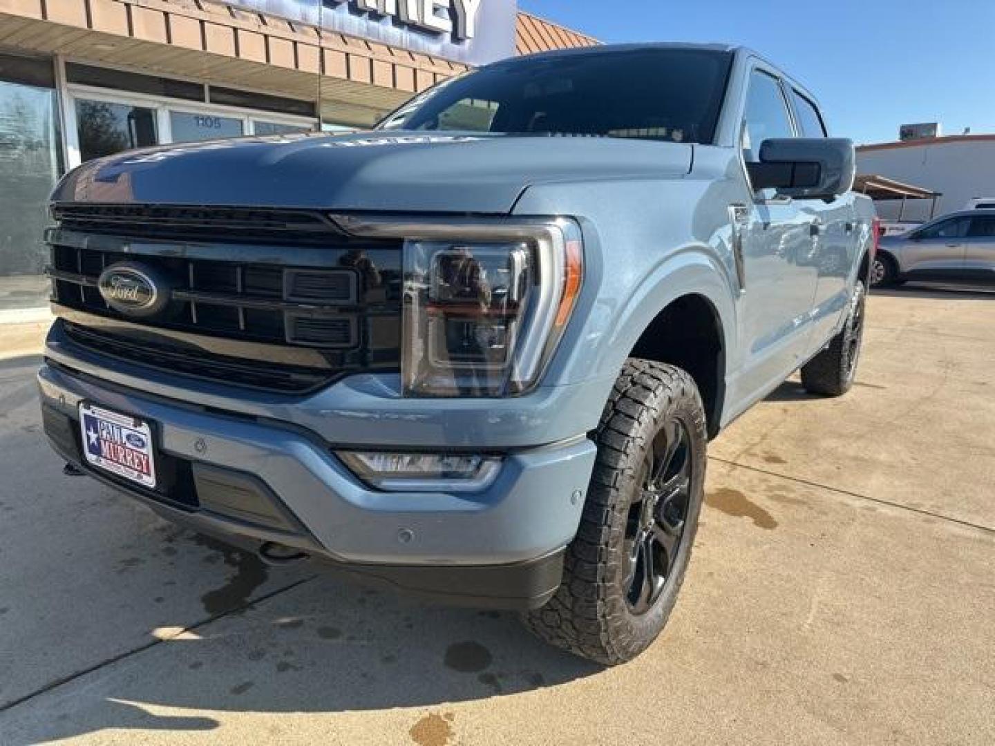 2023 Azure Gray Metallic /Black Ford F-150 Platinum (1FTFW1E8XPF) with an 3.5L V6 EcoBoost engine, Automatic transmission, located at 1105 E Mulberry, Kaufman, TX, 75142, (972) 962-2151, 32.589550, -96.300926 - Azure Gray Metallic 2023 Ford F-150 4D SuperCrew Platinum 4WD 10-Speed Automatic 3.5L V6 EcoBoost 4WD.<br><br><br>Recent Arrival!<br><br><br>Please call Paul Murrey Ford Inc. In Kaufman Texas A Family Dealership Since 1952 Serving the Dallas Fort Worth and East Texas areas for over 70 years. Please - Photo#1