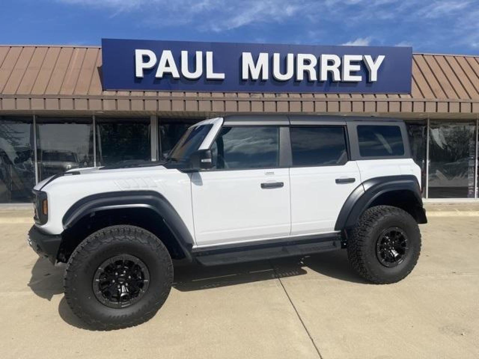 2023 Oxford White /Black Onyx Ford Bronco Raptor (1FMEE5JR0PL) with an 3.0L EcoBoost V6 engine, Automatic transmission, located at 1105 E Mulberry, Kaufman, TX, 75142, (972) 962-2151, 32.589550, -96.300926 - Oxford White 2023 Ford Bronco 4D Sport Utility Raptor 4WD 10-Speed Automatic 3.0L EcoBoost V6<br><br><br>Please call Paul Murrey Ford Inc. In Kaufman Texas A Family Dealership Since 1952 Serving the Dallas Fort Worth and East Texas areas for over 70 years. Please call 972-962-2151 www.murreyford.com - Photo #0