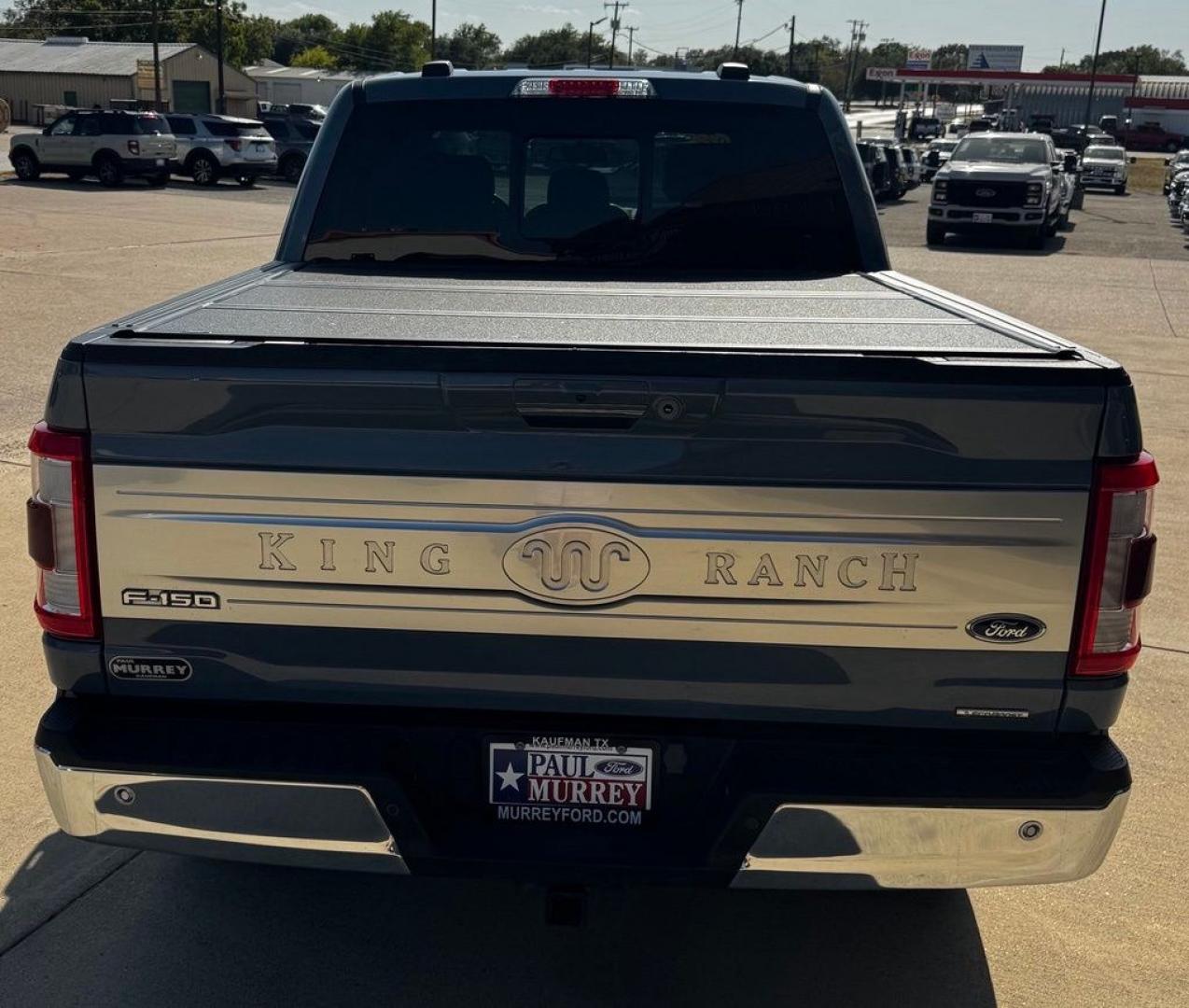 2023 Azure Gray Metallic /Java Ford F-150 King Ranch (1FTFW1E82PF) with an 3.5L V6 EcoBoost engine, Automatic transmission, located at 1105 E Mulberry, Kaufman, TX, 75142, (972) 962-2151, 32.589550, -96.300926 - Azure Gray Metallic 2023 Ford F-150 4D SuperCrew King Ranch 4WD 10-Speed Automatic 3.5L V6 EcoBoost 4WD.<br><br><br>Recent Arrival! Odometer is 9636 miles below market average!<br><br><br>Please call Paul Murrey Ford Inc. In Kaufman Texas A Family Dealership Since 1952 Serving the Dallas Fort Worth- Photo#8
