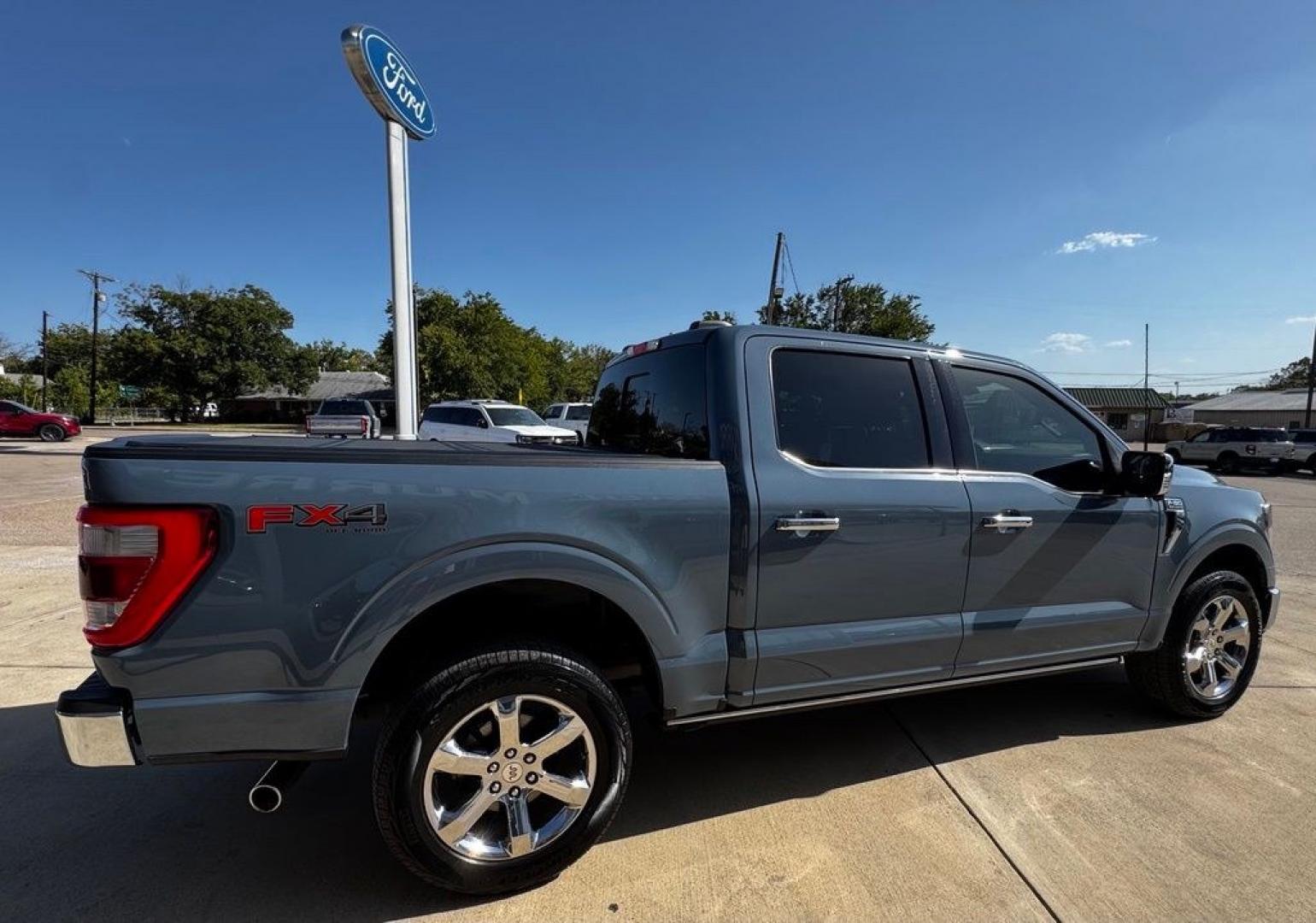 2023 Azure Gray Metallic /Java Ford F-150 King Ranch (1FTFW1E82PF) with an 3.5L V6 EcoBoost engine, Automatic transmission, located at 1105 E Mulberry, Kaufman, TX, 75142, (972) 962-2151, 32.589550, -96.300926 - Azure Gray Metallic 2023 Ford F-150 4D SuperCrew King Ranch 4WD 10-Speed Automatic 3.5L V6 EcoBoost 4WD.<br><br><br>Recent Arrival! Odometer is 9636 miles below market average!<br><br><br>Please call Paul Murrey Ford Inc. In Kaufman Texas A Family Dealership Since 1952 Serving the Dallas Fort Worth- Photo#10