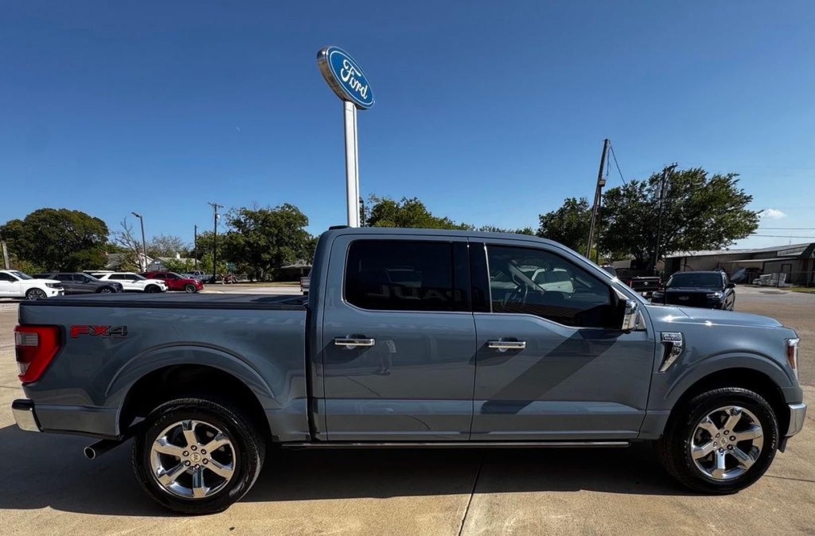 2023 Azure Gray Metallic /Java Ford F-150 King Ranch (1FTFW1E82PF) with an 3.5L V6 EcoBoost engine, Automatic transmission, located at 1105 E Mulberry, Kaufman, TX, 75142, (972) 962-2151, 32.589550, -96.300926 - Azure Gray Metallic 2023 Ford F-150 4D SuperCrew King Ranch 4WD 10-Speed Automatic 3.5L V6 EcoBoost 4WD.<br><br><br>Recent Arrival! Odometer is 9636 miles below market average!<br><br><br>Please call Paul Murrey Ford Inc. In Kaufman Texas A Family Dealership Since 1952 Serving the Dallas Fort Worth- Photo#11