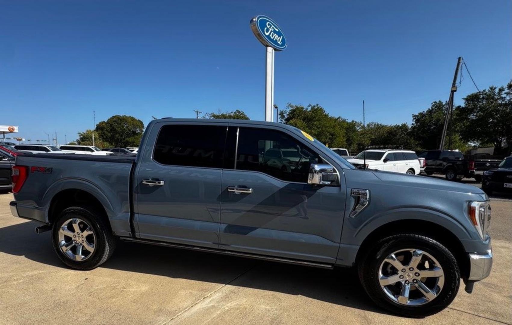 2023 Azure Gray Metallic /Java Ford F-150 King Ranch (1FTFW1E82PF) with an 3.5L V6 EcoBoost engine, Automatic transmission, located at 1105 E Mulberry, Kaufman, TX, 75142, (972) 962-2151, 32.589550, -96.300926 - Azure Gray Metallic 2023 Ford F-150 4D SuperCrew King Ranch 4WD 10-Speed Automatic 3.5L V6 EcoBoost 4WD.<br><br><br>Recent Arrival! Odometer is 9636 miles below market average!<br><br><br>Please call Paul Murrey Ford Inc. In Kaufman Texas A Family Dealership Since 1952 Serving the Dallas Fort Worth- Photo#12