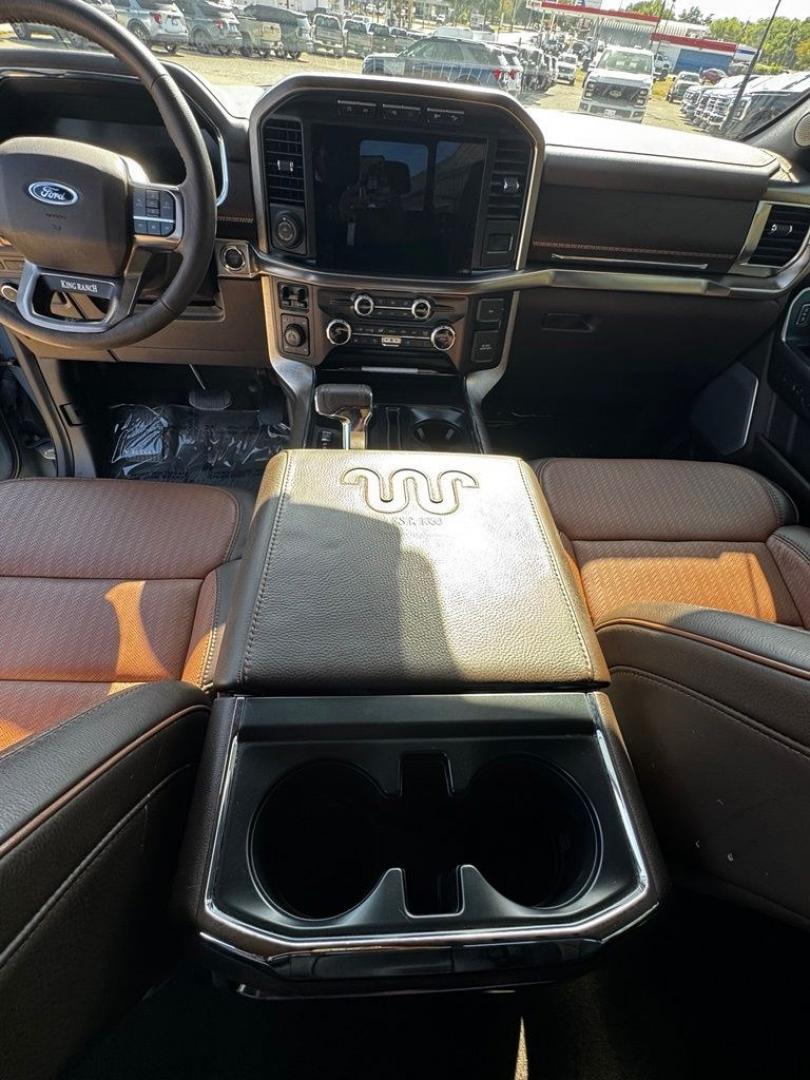 2023 Azure Gray Metallic /Java Ford F-150 King Ranch (1FTFW1E82PF) with an 3.5L V6 EcoBoost engine, Automatic transmission, located at 1105 E Mulberry, Kaufman, TX, 75142, (972) 962-2151, 32.589550, -96.300926 - Azure Gray Metallic 2023 Ford F-150 4D SuperCrew King Ranch 4WD 10-Speed Automatic 3.5L V6 EcoBoost 4WD.<br><br><br>Recent Arrival! Odometer is 9636 miles below market average!<br><br><br>Please call Paul Murrey Ford Inc. In Kaufman Texas A Family Dealership Since 1952 Serving the Dallas Fort Worth- Photo#18