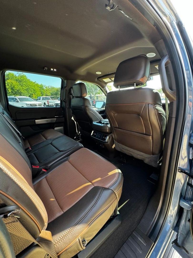 2023 Azure Gray Metallic /Java Ford F-150 King Ranch (1FTFW1E82PF) with an 3.5L V6 EcoBoost engine, Automatic transmission, located at 1105 E Mulberry, Kaufman, TX, 75142, (972) 962-2151, 32.589550, -96.300926 - Azure Gray Metallic 2023 Ford F-150 4D SuperCrew King Ranch 4WD 10-Speed Automatic 3.5L V6 EcoBoost 4WD.<br><br><br>Recent Arrival! Odometer is 9636 miles below market average!<br><br><br>Please call Paul Murrey Ford Inc. In Kaufman Texas A Family Dealership Since 1952 Serving the Dallas Fort Worth- Photo#33