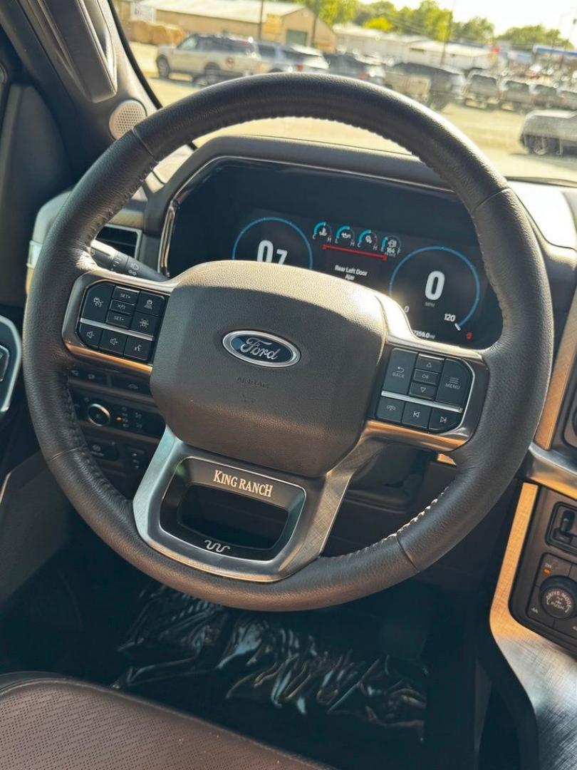 2023 Azure Gray Metallic /Java Ford F-150 King Ranch (1FTFW1E82PF) with an 3.5L V6 EcoBoost engine, Automatic transmission, located at 1105 E Mulberry, Kaufman, TX, 75142, (972) 962-2151, 32.589550, -96.300926 - Azure Gray Metallic 2023 Ford F-150 4D SuperCrew King Ranch 4WD 10-Speed Automatic 3.5L V6 EcoBoost 4WD.<br><br><br>Recent Arrival! Odometer is 9636 miles below market average!<br><br><br>Please call Paul Murrey Ford Inc. In Kaufman Texas A Family Dealership Since 1952 Serving the Dallas Fort Worth- Photo#38