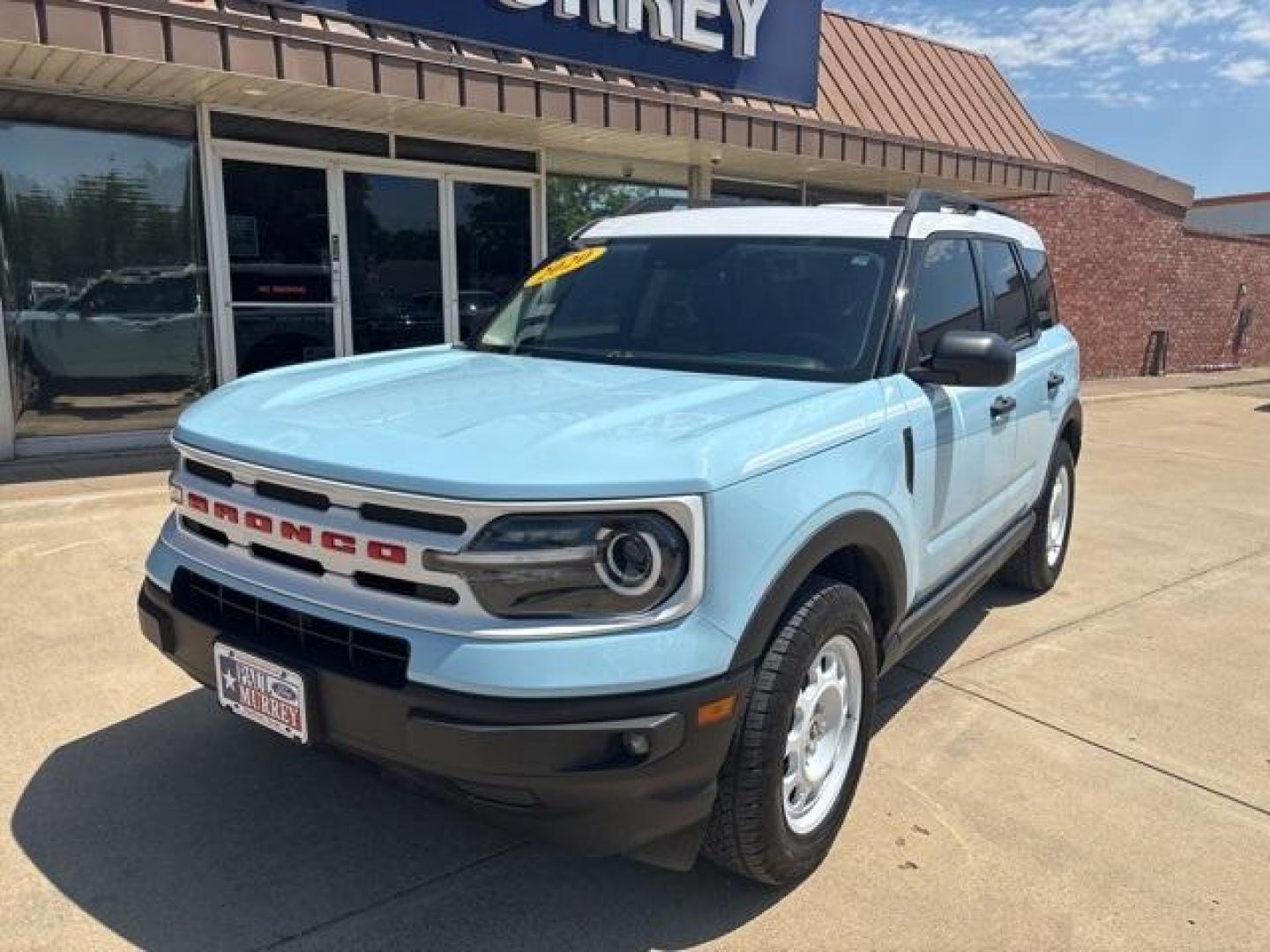 2023 Robins Egg Blue /Navy Pier - Heritage Ford Bronco Sport Heritage (3FMCR9G66PR) with an 1.5L EcoBoost engine, Automatic transmission, located at 1105 E Mulberry, Kaufman, TX, 75142, (972) 962-2151, 32.589550, -96.300926 - Photo#1