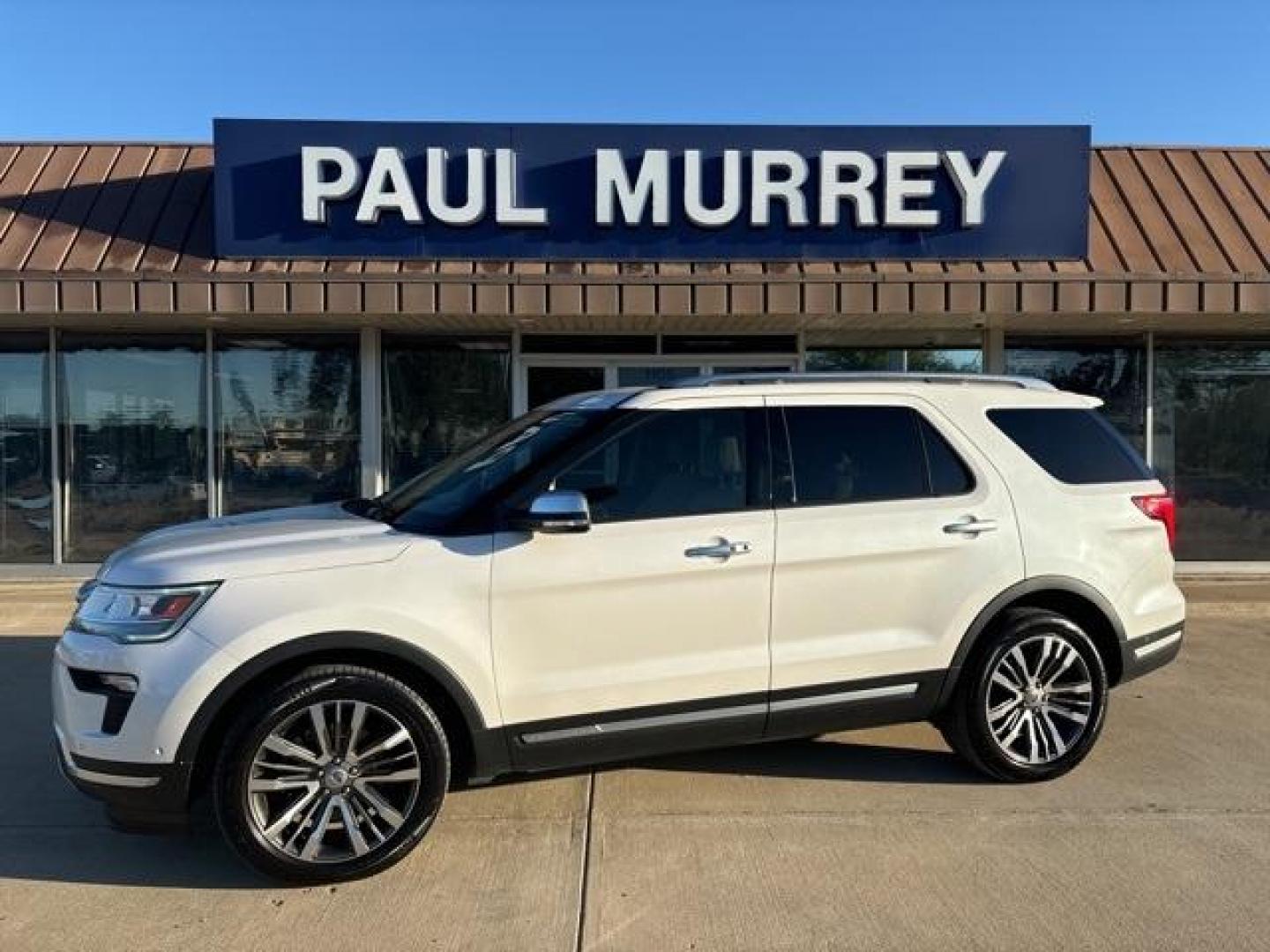 2019 White Platinum /Ebony Black Ford Explorer Platinum (1FM5K8HT0KG) with an 3.5L V6 engine, Automatic transmission, located at 1105 E Mulberry, Kaufman, TX, 75142, (972) 962-2151, 32.589550, -96.300926 - White Platinum 2019 Ford Explorer 4D Sport Utility Platinum 4WD 6-Speed Automatic with Select-Shift 3.5L V6 4WD.<br><br><br>Please call Paul Murrey Ford Inc. In Kaufman Texas A Family Dealership Since 1952 Serving the Dallas Fort Worth and East Texas areas for over 70 years. Please call 972-962-2151 - Photo#0