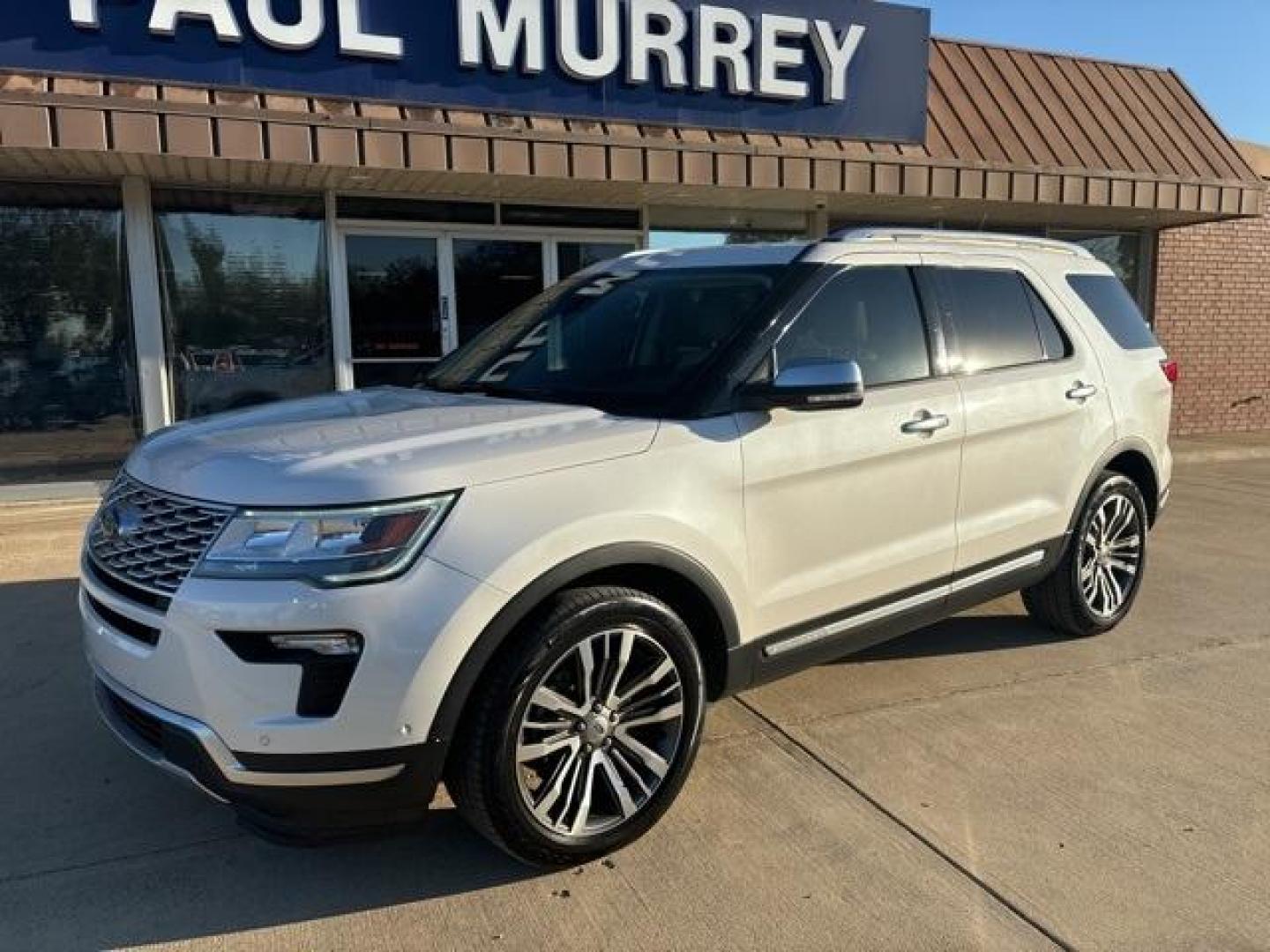 2019 White Platinum /Ebony Black Ford Explorer Platinum (1FM5K8HT0KG) with an 3.5L V6 engine, Automatic transmission, located at 1105 E Mulberry, Kaufman, TX, 75142, (972) 962-2151, 32.589550, -96.300926 - White Platinum 2019 Ford Explorer 4D Sport Utility Platinum 4WD 6-Speed Automatic with Select-Shift 3.5L V6 4WD.<br><br><br>Please call Paul Murrey Ford Inc. In Kaufman Texas A Family Dealership Since 1952 Serving the Dallas Fort Worth and East Texas areas for over 70 years. Please call 972-962-2151 - Photo#2