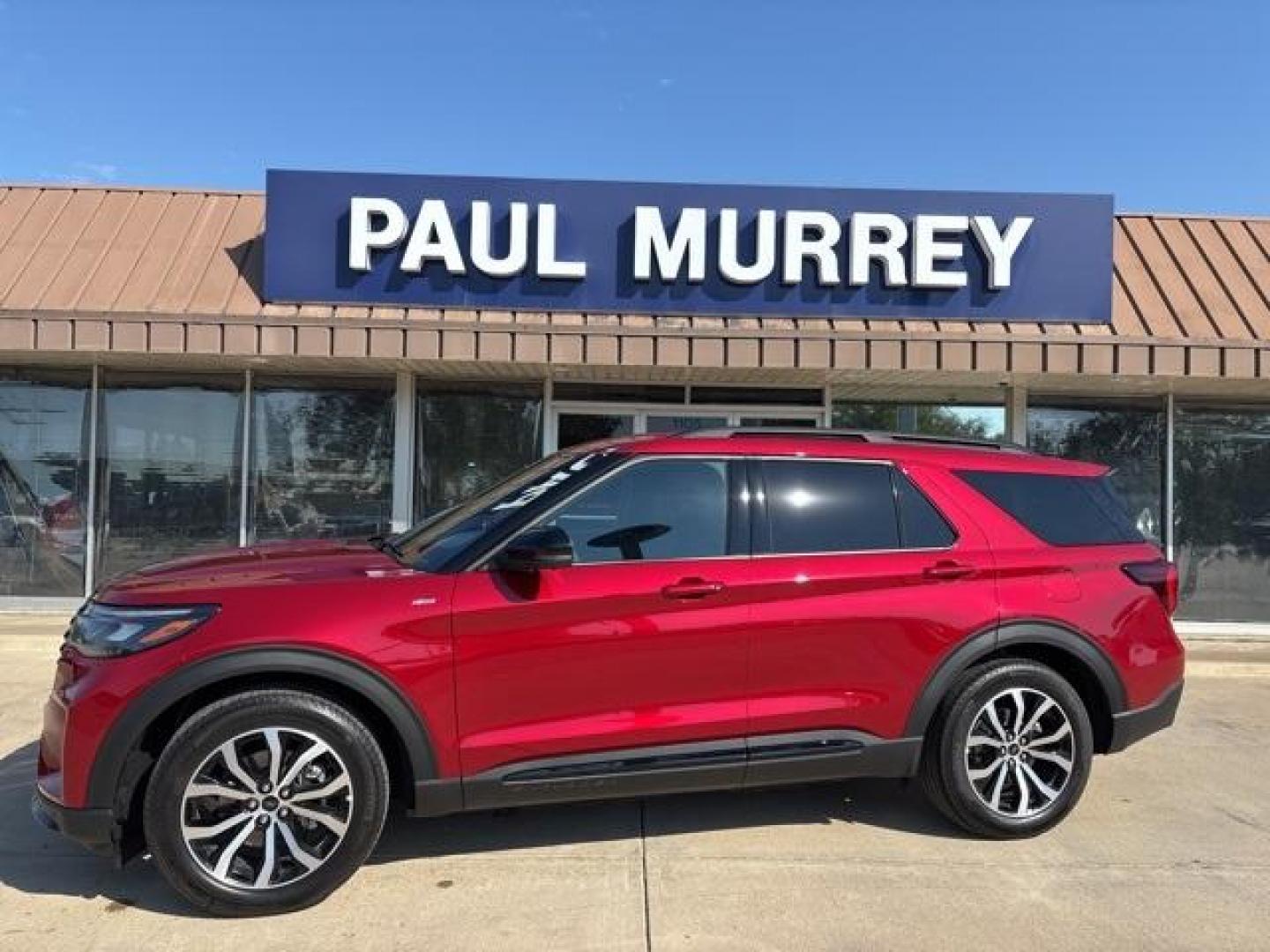 2025 Red Metallic /Onyx Ford Explorer ST-Line (1FMUK7KHXSG) with an 2.3L EcoBoost I-4 engine, Automatic transmission, located at 1105 E Mulberry, Kaufman, TX, 75142, (972) 962-2151, 32.589550, -96.300926 - Red Metallic 2025 Ford Explorer 4D Sport Utility ST-Line RWD 10-Speed Automatic 2.3L EcoBoost I-4<br><br>20/29 City/Highway MPG<br><br><br>Please call Paul Murrey Ford Inc. In Kaufman Texas A Family Dealership Since 1952 Serving the Dallas Fort Worth and East Texas areas for over 70 years. Please ca - Photo#0