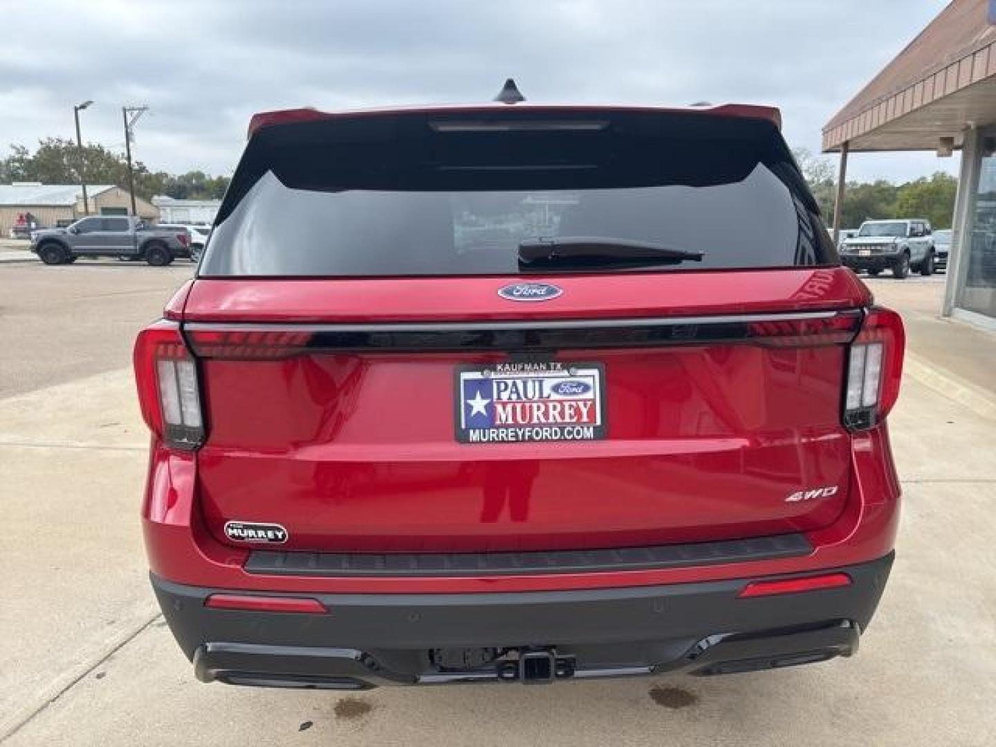 2025 Red Metallic /Onyx Ford Explorer ST-Line (1FMUK8KH9SG) with an 2.3L EcoBoost I-4 engine, Automatic transmission, located at 1105 E Mulberry, Kaufman, TX, 75142, (972) 962-2151, 32.589550, -96.300926 - Red Metallic 2025 Ford Explorer 4D Sport Utility ST-Line 4WD 10-Speed Automatic 2.3L EcoBoost I-4 4WD.<br><br>20/27 City/Highway MPG<br><br><br>Please call Paul Murrey Ford Inc. In Kaufman Texas A Family Dealership Since 1952 Serving the Dallas Fort Worth and East Texas areas for over 70 years. Plea - Photo#4