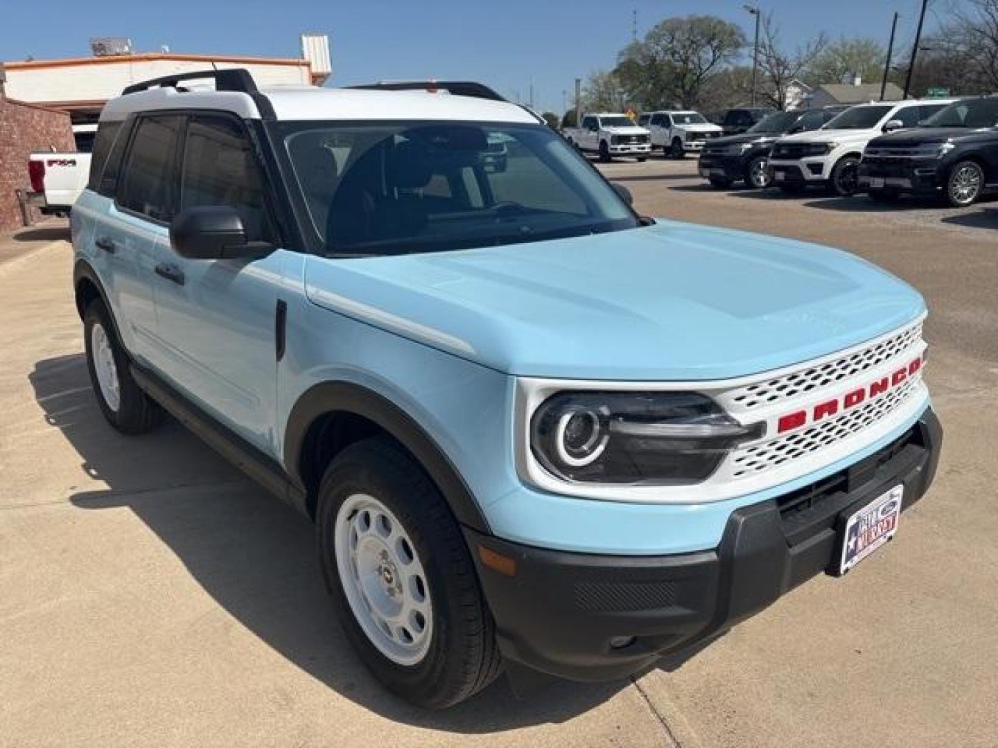 2025 Blue /Navy Pier Ford Bronco Sport Heritage (3FMCR9GN1SR) with an 1.5L EcoBoost engine, Automatic transmission, located at 1105 E Mulberry, Kaufman, TX, 75142, (972) 962-2151, 32.589550, -96.300926 - Robins Egg Blue 2025 Ford Bronco Sport 4D Sport Utility Heritage 4WD 8-Speed Automatic 1.5L EcoBoost<br><br>25/30 City/Highway MPG<br><br><br>Please call Paul Murrey Ford Inc. In Kaufman Texas A Family Dealership Since 1952 Serving the Dallas Fort Worth and East Texas areas for over 70 years. Please - Photo#6
