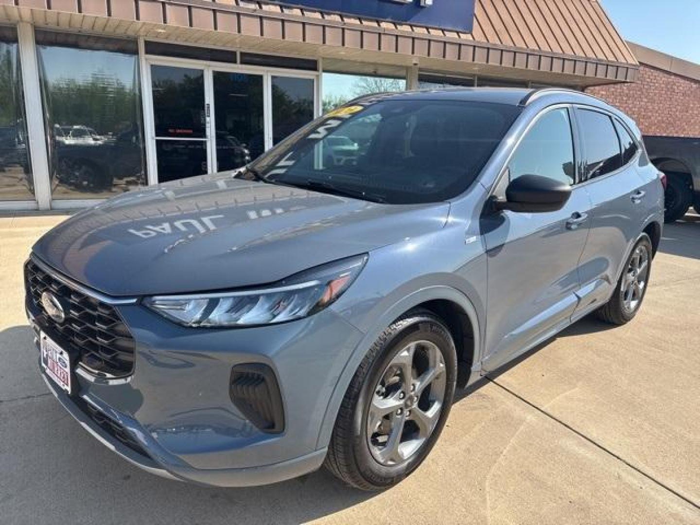 2023 Vapor Blue Metallic /Ebony With Red Stitching Ford Escape ST-Line (1FMCU0MN9PU) with an 1.5L EcoBoost engine, Automatic transmission, located at 1105 E Mulberry, Kaufman, TX, 75142, (972) 962-2151, 32.589550, -96.300926 - Vapor Blue Metallic 2023 Ford Escape 4D Sport Utility ST-Line FWD 8-Speed Automatic 1.5L EcoBoost<br><br><br>Recent Arrival! Odometer is 23078 miles below market average! 27/34 City/Highway MPG<br><br><br>Please call Paul Murrey Ford Inc. In Kaufman Texas A Family Dealership Since 1952 Serving the D - Photo#1