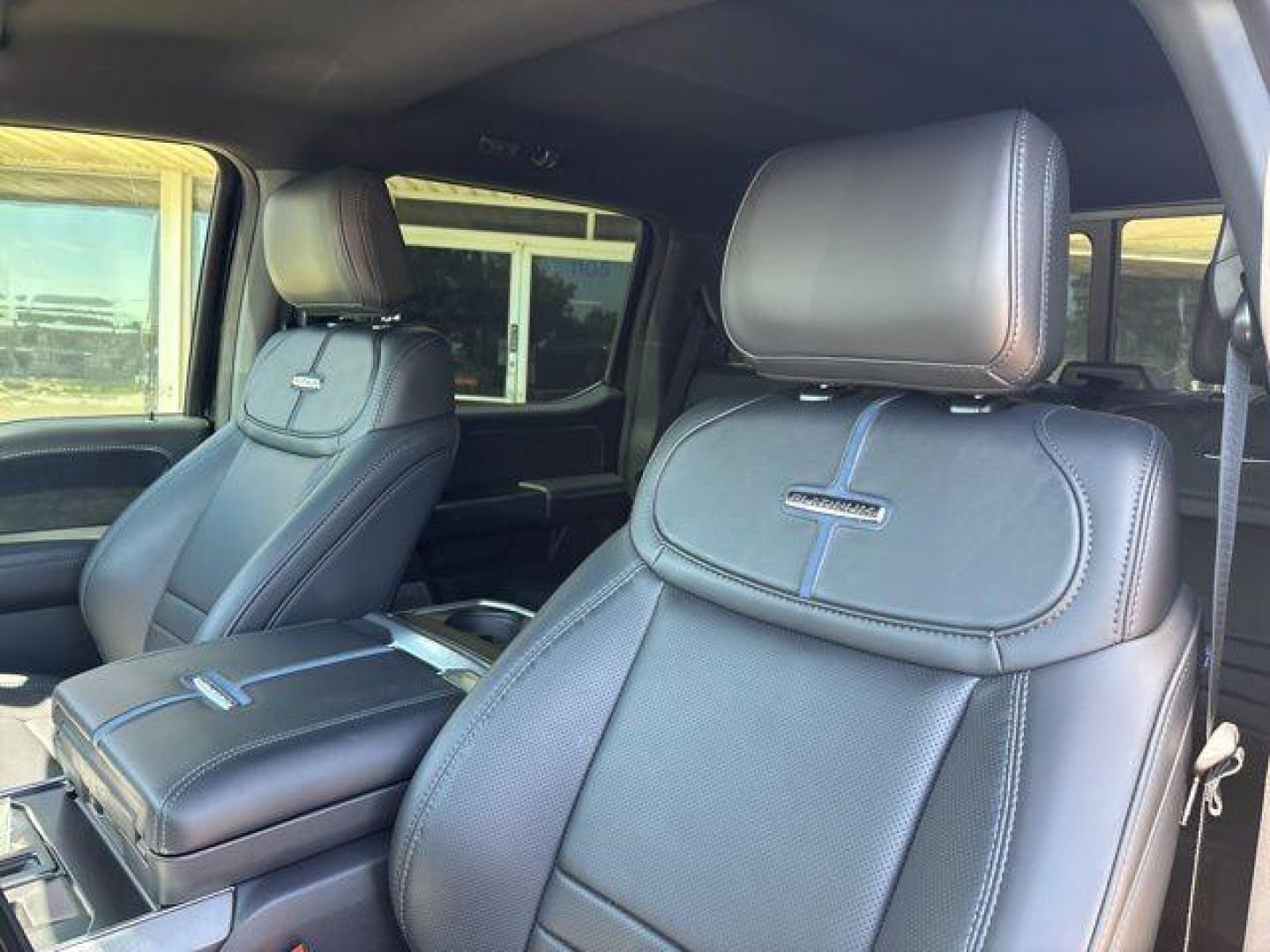 2025 Black Metallic /Blue Ford F-150 Platinum (1FTFW7L86SF) with an 3.5L V6 EcoBoost engine, Automatic transmission, located at 1105 E Mulberry, Kaufman, TX, 75142, (972) 962-2151, 32.589550, -96.300926 - Photo#11