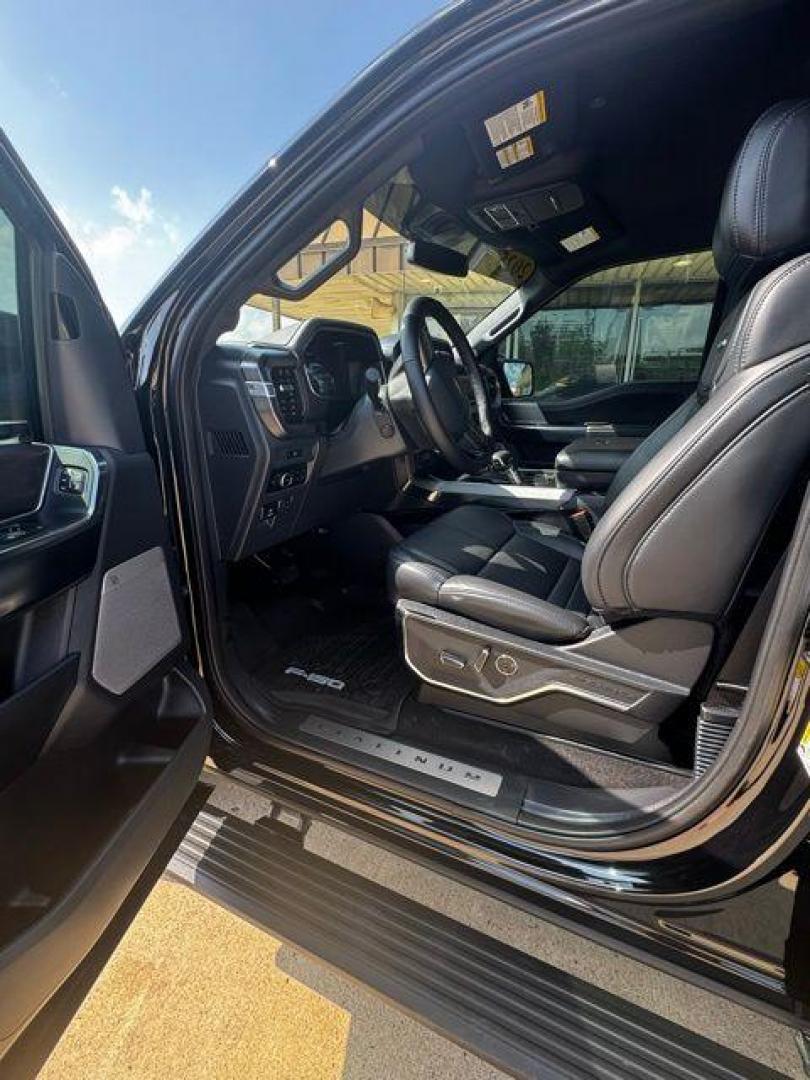2025 Black Metallic /Blue Ford F-150 Platinum (1FTFW7L86SF) with an 3.5L V6 EcoBoost engine, Automatic transmission, located at 1105 E Mulberry, Kaufman, TX, 75142, (972) 962-2151, 32.589550, -96.300926 - Black Metallic 2025 Ford F-150 4D SuperCrew Platinum 4WD 10-Speed Automatic 3.5L V6 EcoBoost 4WD, Speed control. Priced below KBB Fair Purchase Price!<br><br><br>Odometer is 1490 miles below market average!<br><br><br>Please call Paul Murrey Ford Inc. In Kaufman Texas A Family Dealership Since 1952 - Photo#9