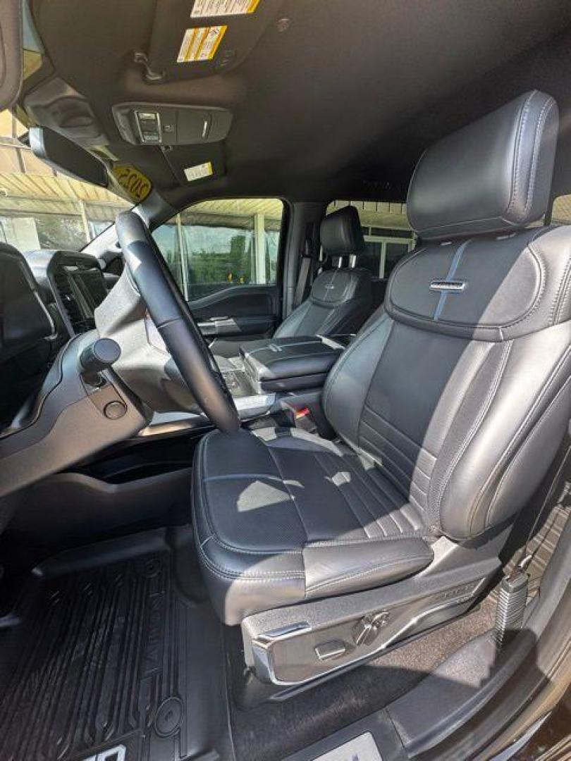 2025 Black Metallic /Blue Ford F-150 Platinum (1FTFW7L86SF) with an 3.5L V6 EcoBoost engine, Automatic transmission, located at 1105 E Mulberry, Kaufman, TX, 75142, (972) 962-2151, 32.589550, -96.300926 - Black Metallic 2025 Ford F-150 4D SuperCrew Platinum 4WD 10-Speed Automatic 3.5L V6 EcoBoost 4WD, Speed control. Priced below KBB Fair Purchase Price!<br><br><br>Odometer is 5253 miles below market average!<br><br><br>Please call Paul Murrey Ford Inc. In Kaufman Texas A Family Dealership Since 1952 - Photo#10