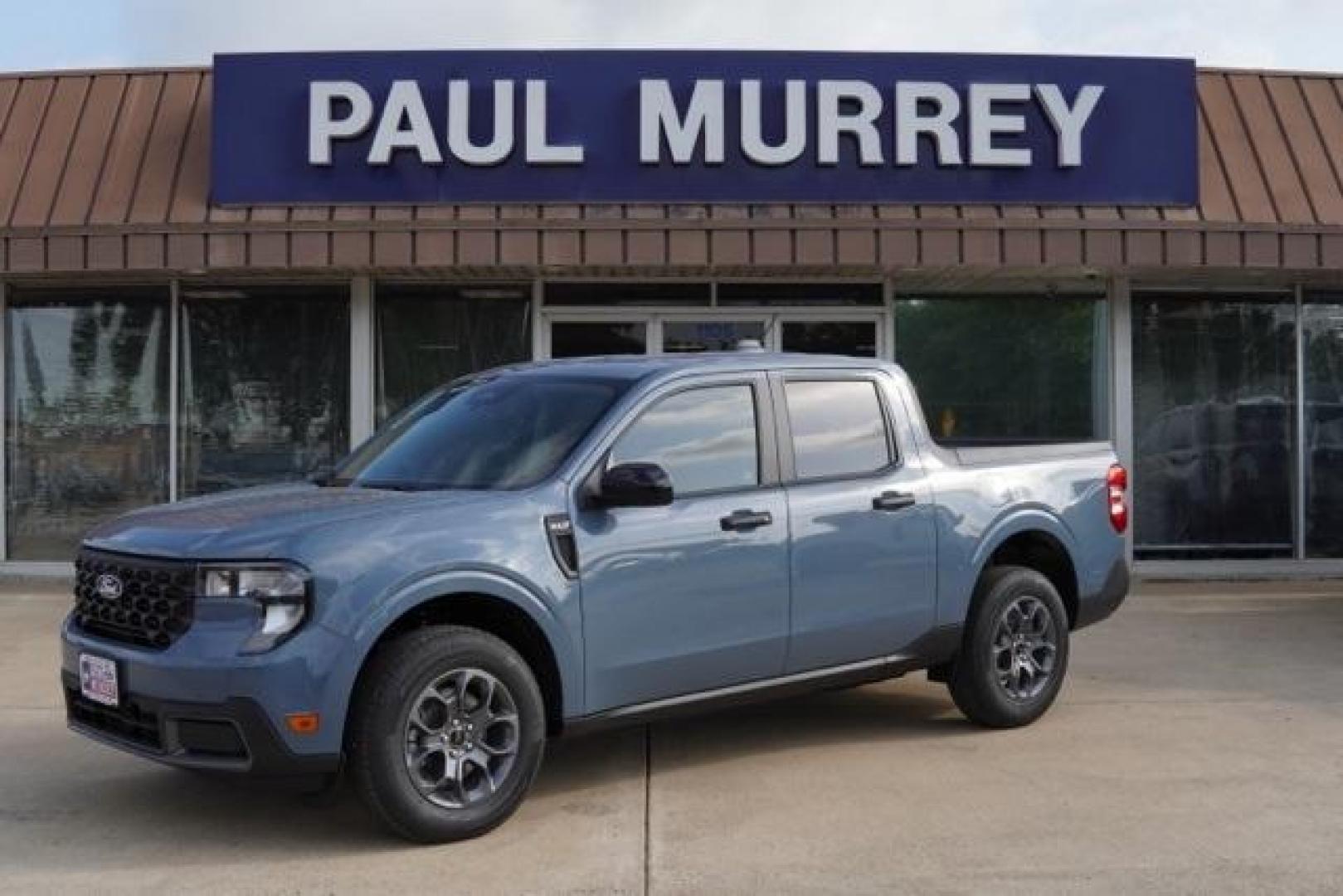 2025 Azure Gray Metallic Tri-Coat /Blue Ford Maverick XLT (3FTTW8H33SR) with an 2.5L I-4 Hybrid engine, CVT transmission, located at 1105 E Mulberry, Kaufman, TX, 75142, (972) 962-2151, 32.589550, -96.300926 - Azure Gray Metallic Tri-Coat 2025 Ford Maverick 4D Crew Cab XLT FWD CVT 2.5L I-4 Hybrid 2.5L I-4 Hybrid.<br><br>42/35 City/Highway MPG<br><br><br>Please call Paul Murrey Ford Inc. In Kaufman Texas A Family Dealership Since 1952 Serving the Dallas Fort Worth and East Texas areas for over 70 years. Pl - Photo#0