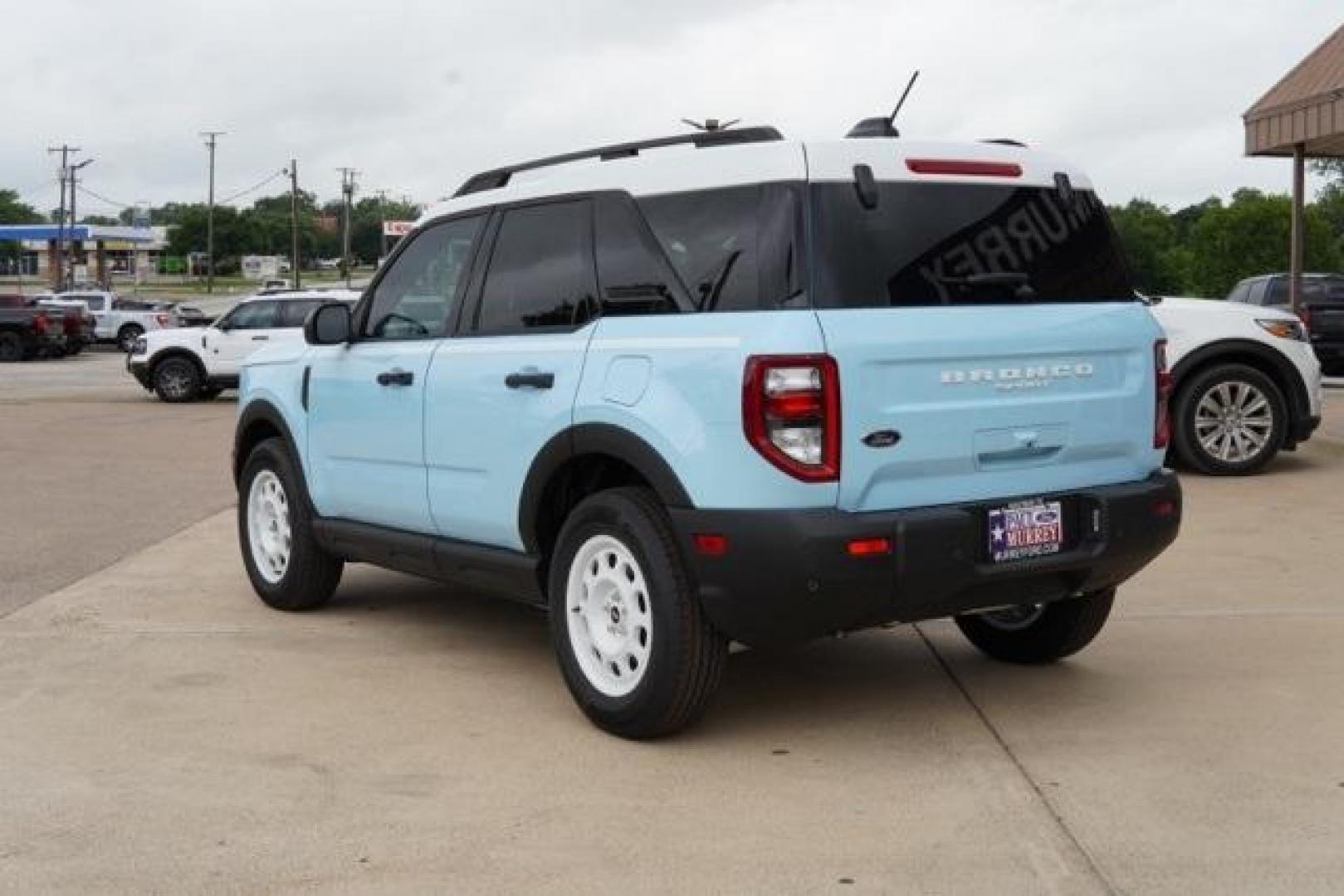 2025 Robins Egg Blue /Navy Pier Ford Bronco Sport Heritage (3FMCR9GN2SR) with an 1.5L EcoBoost engine, Automatic transmission, located at 1105 E Mulberry, Kaufman, TX, 75142, (972) 962-2151, 32.589550, -96.300926 - Robins Egg Blue 2025 Ford Bronco Sport 4D Sport Utility Heritage 4WD 8-Speed Automatic 1.5L EcoBoost<br><br>25/30 City/Highway MPG<br><br><br>Please call Paul Murrey Ford Inc. In Kaufman Texas A Family Dealership Since 1952 Serving the Dallas Fort Worth and East Texas areas for over 70 years. Please - Photo#2