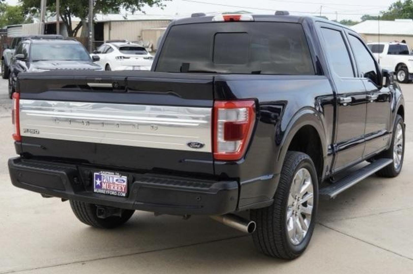 2022 Blue Metallic /Admiral Blue Ford F-150 Limited (1FTFW1ED7NF) with an 3.5L PowerBoost Full-Hybrid V6 engine, Automatic transmission, located at 1105 E Mulberry, Kaufman, TX, 75142, (972) 962-2151, 32.589550, -96.300926 - Photo#4