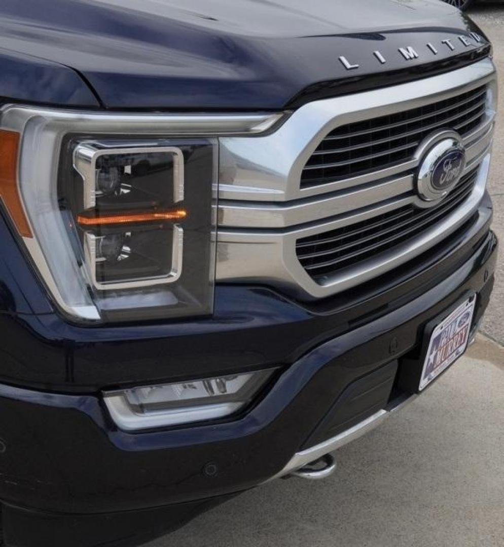 2022 Blue Metallic /Admiral Blue Ford F-150 Limited (1FTFW1ED7NF) with an 3.5L PowerBoost Full-Hybrid V6 engine, Automatic transmission, located at 1105 E Mulberry, Kaufman, TX, 75142, (972) 962-2151, 32.589550, -96.300926 - Photo#8