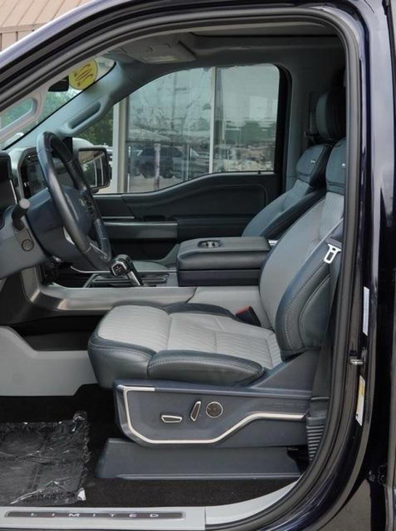 2022 Blue Metallic /Admiral Blue Ford F-150 Limited (1FTFW1ED7NF) with an 3.5L PowerBoost Full-Hybrid V6 engine, Automatic transmission, located at 1105 E Mulberry, Kaufman, TX, 75142, (972) 962-2151, 32.589550, -96.300926 - Photo#11
