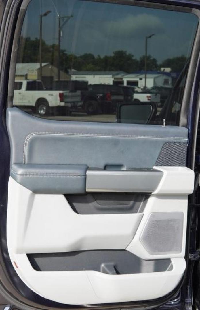 2022 Blue Metallic /Admiral Blue Ford F-150 Limited (1FTFW1ED7NF) with an 3.5L PowerBoost Full-Hybrid V6 engine, Automatic transmission, located at 1105 E Mulberry, Kaufman, TX, 75142, (972) 962-2151, 32.589550, -96.300926 - Photo#25