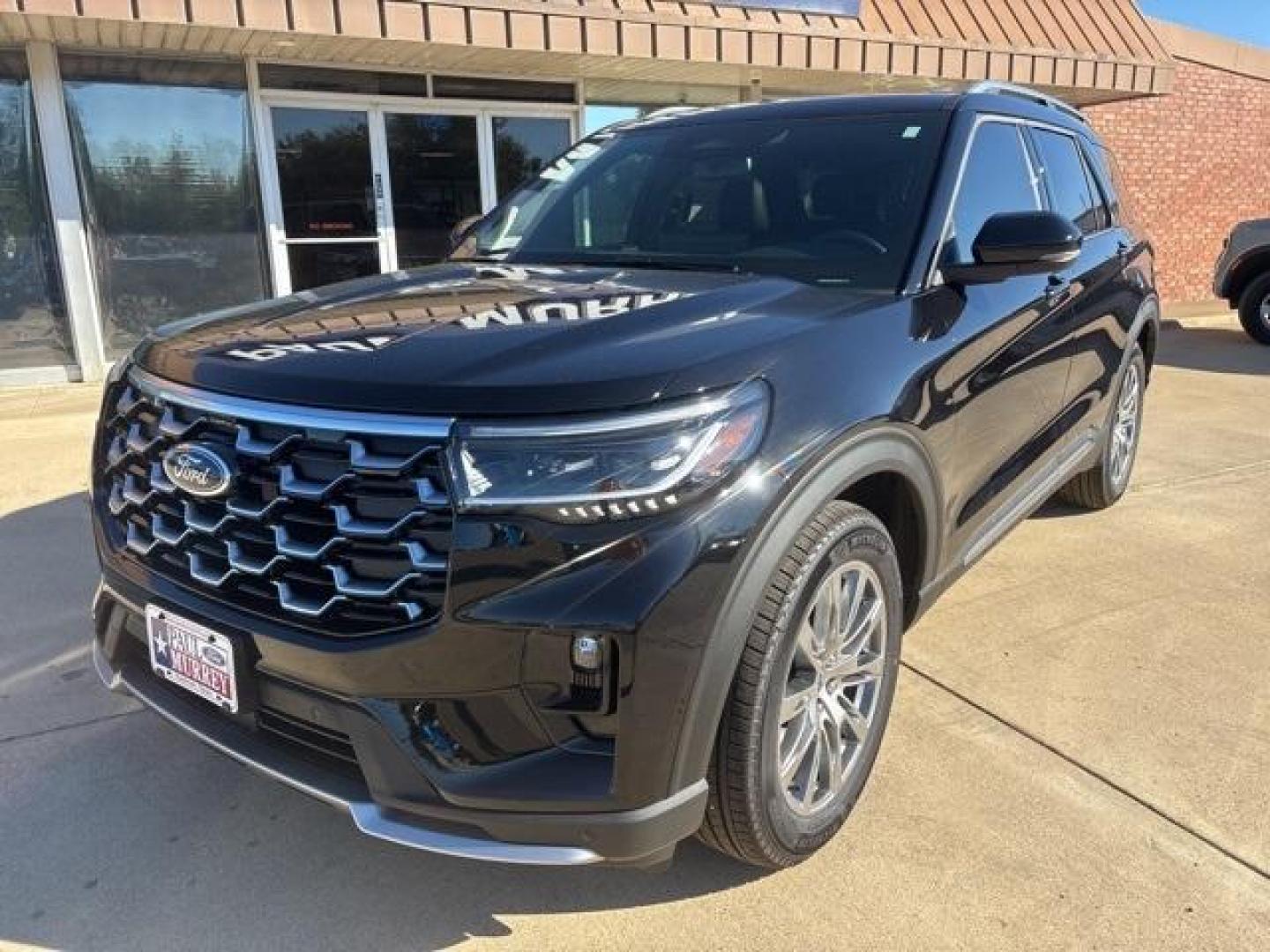 2025 Agate Black Metallic /Mojave Dusk Interior Ford Explorer Platinum (1FMUK7HH1SG) with an 2.3L EcoBoost I-4 engine, Automatic transmission, located at 1105 E Mulberry, Kaufman, TX, 75142, (972) 962-2151, 32.589550, -96.300926 - $3,552 off MSRP!<br><br><br>Agate Black Metallic 2025 Ford Explorer 4D Sport Utility Platinum RWD 10-Speed Automatic 2.3L EcoBoost I-4 20/29 City/Highway MPG<br><br>20/29 City/Highway MPG Price includes: $1500 - Bonus Customer Cash. Exp. 01/05/2026 - Photo#1