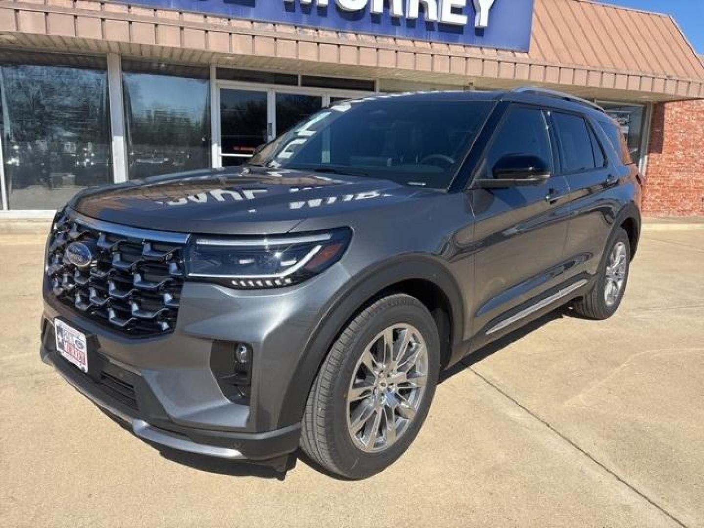 2026 Carbonized Gray Metallic /Mojave Dusk Interior Ford Explorer Platinum (1FMUK7HH6TG) with an 2.3L EcoBoost I-4 engine, Automatic transmission, located at 1105 E Mulberry, Kaufman, TX, 75142, (972) 962-2151, 32.589550, -96.300926 - Carbonized Gray Metallic 2026 Ford Explorer 4D Sport Utility Platinum RWD 10-Speed Automatic 2.3L EcoBoost I-4 20/29 City/Highway MPG<br><br>20/29 City/Highway MPG - Photo#2