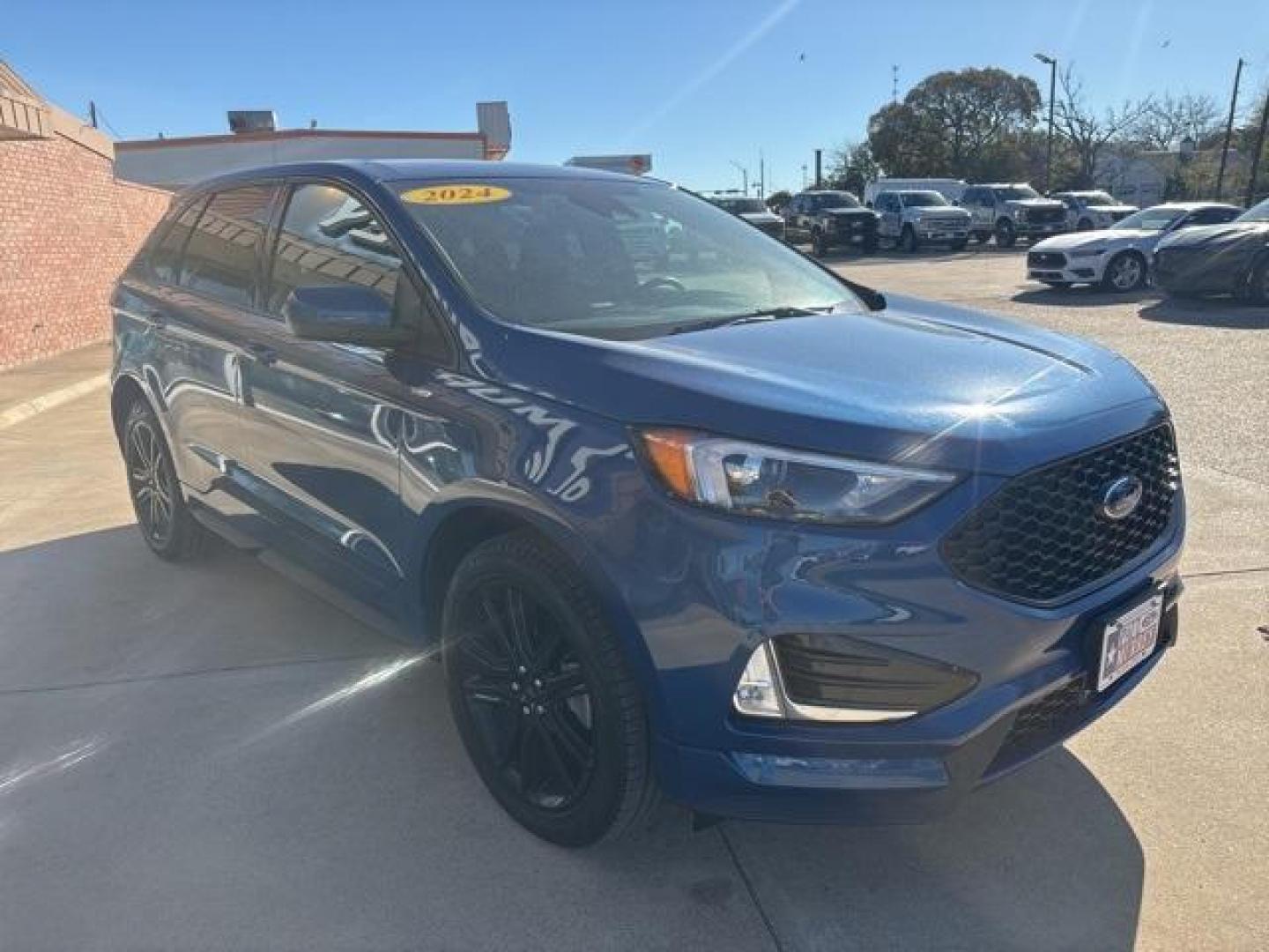 2024 Blue Metallic /Ebony Ford Edge ST Line (2FMPK4J93RB) with an EcoBoost 2.0L I4 GTDi DOHC Turbocharged VCT engine, Automatic transmission, located at 1105 E Mulberry, Kaufman, TX, 75142, (972) 962-2151, 32.589550, -96.300926 - Blue Metallic 2024 Ford Edge 4D Sport Utility ST Line AWD 8-Speed Automatic EcoBoost 2.0L I4 GTDi DOHC Turbocharged VCT AWD.<br><br><br>21/28 City/Highway MPG<br><br><br>Please call Paul Murrey Ford Inc. In Kaufman Texas A Family Dealership Since 1952 Serving the Dallas Fort Worth and East Texas are - Photo#5