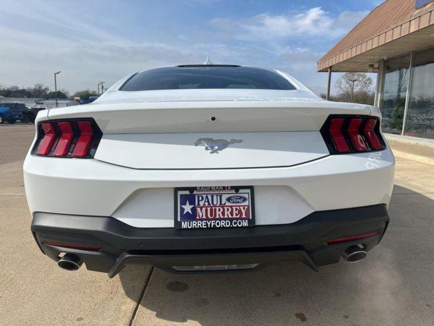 2026 Oxford White /Black Onyx Ford Mustang EcoBoost (1FA6P8TH2T5) with an EcoBoost 2.3L I4 GTDi DOHC Turbocharged VCT engine, Automatic transmission, located at 1105 E Mulberry, Kaufman, TX, 75142, (972) 962-2151, 32.589550, -96.300926 - $1,000 off MSRP!<br><br><br>Oxford White 2026 Ford Mustang 2D Coupe EcoBoost RWD 10-Speed Automatic EcoBoost 2.3L I4 GTDi DOHC Turbocharged VCT 21/32 City/Highway MPG<br><br>21/32 City/Highway MPG Price includes: $1000 - Retail Customer Cash. Exp. 03/31/2026 - Photo#3