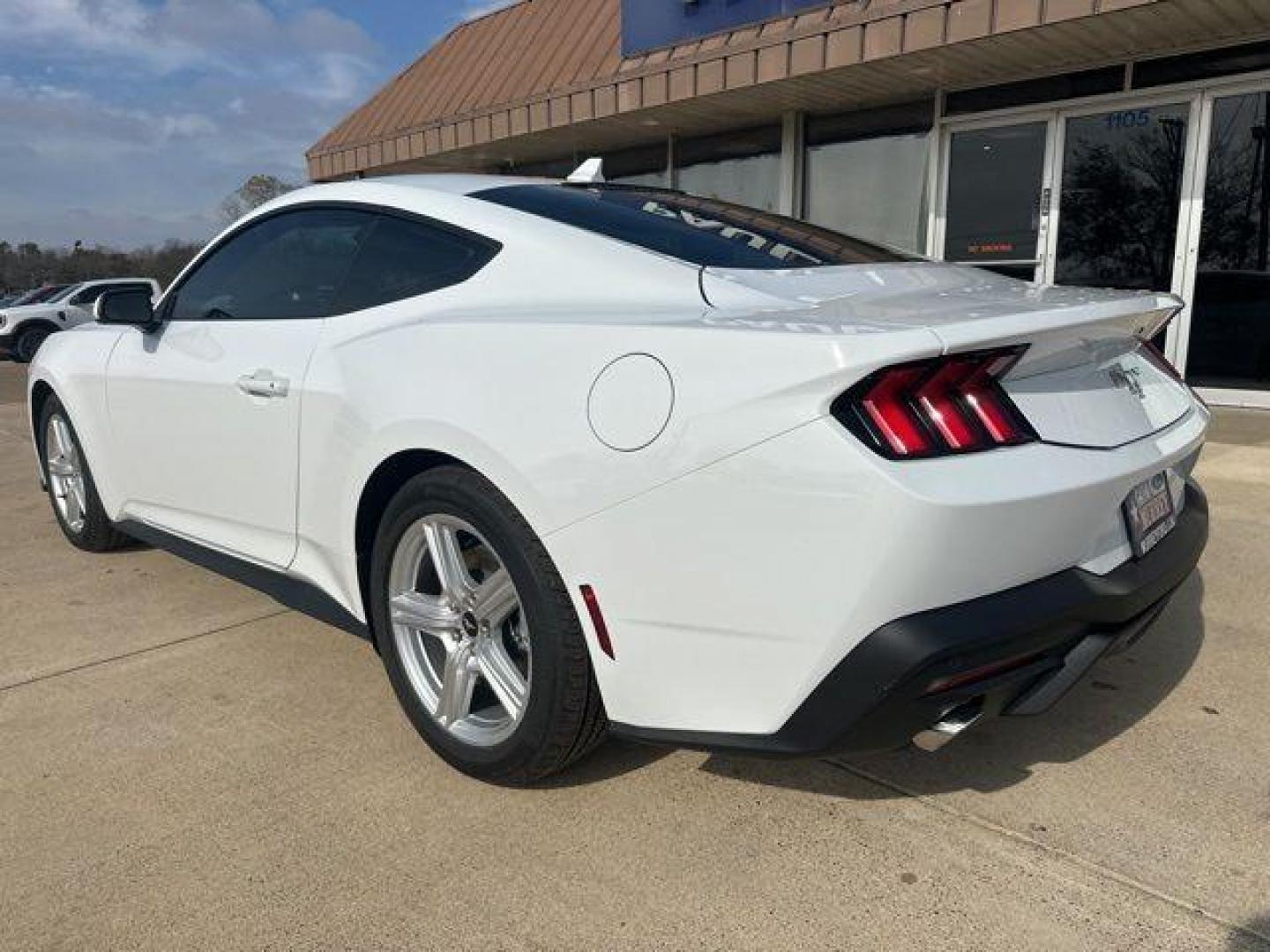 2026 Oxford White /Black Onyx Ford Mustang EcoBoost (1FA6P8TH2T5) with an EcoBoost 2.3L I4 GTDi DOHC Turbocharged VCT engine, Automatic transmission, located at 1105 E Mulberry, Kaufman, TX, 75142, (972) 962-2151, 32.589550, -96.300926 - Photo#2