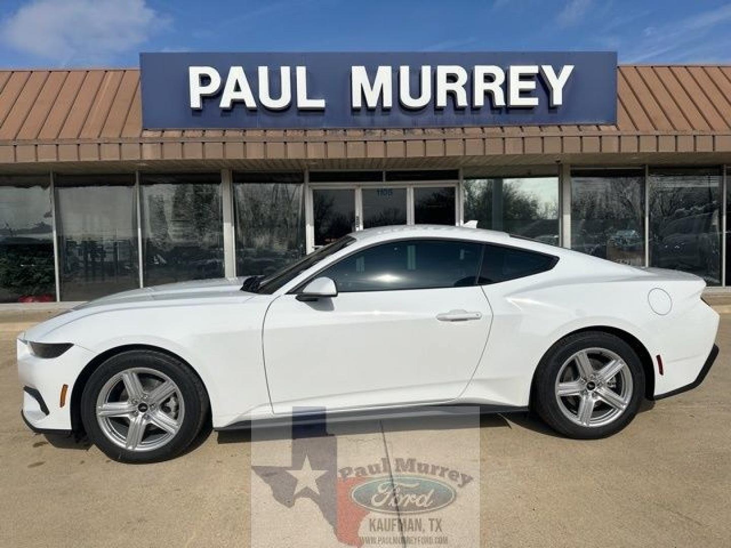 2026 Oxford White /Black Onyx Ford Mustang EcoBoost (1FA6P8TH2T5) with an EcoBoost 2.3L I4 GTDi DOHC Turbocharged VCT engine, Automatic transmission, located at 1105 E Mulberry, Kaufman, TX, 75142, (972) 962-2151, 32.589550, -96.300926 - $3,000 off MSRP! Priced below KBB Fair Purchase Price!<br><br><br>Oxford White 2026 Ford Mustang 2D Coupe EcoBoost RWD 10-Speed Automatic EcoBoost 2.3L I4 GTDi DOHC Turbocharged VCT 21/32 City/Highway MPG<br><br>21/32 City/Highway MPG Price includes: $1000 - SSE Down Payment Assistance. Exp. 08/31/2- Photo#0