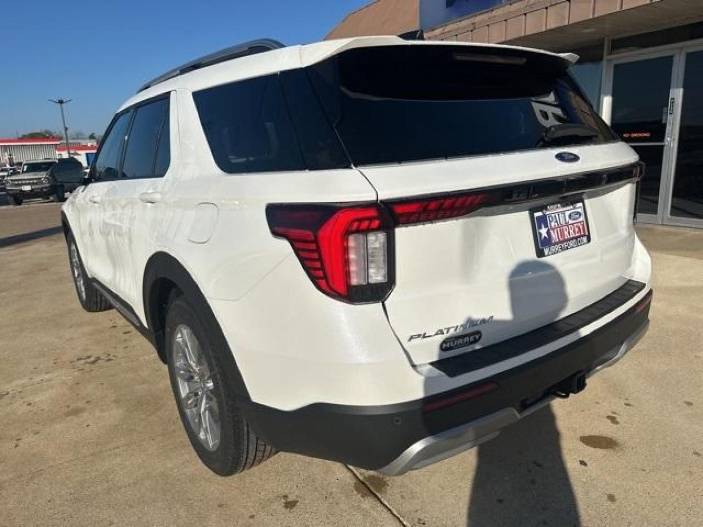 2026 White Metallic /Mojave Dusk/Onyx Ford Explorer Platinum (1FMUK7HH2TG) with an 2.3L EcoBoost I-4 engine, Automatic transmission, located at 1105 E Mulberry, Kaufman, TX, 75142, (972) 962-2151, 32.589550, -96.300926 - Recent Arrival! $1,000 off MSRP!<br><br><br>White Metallic 2026 Ford Explorer 4D Sport Utility Platinum RWD 10-Speed Automatic 2.3L EcoBoost I-4 20/29 City/Highway MPG<br><br>20/29 City/Highway MPG Price includes: $1000 - Retail Customer Cash. Exp. 01/05/2026 - Photo#2