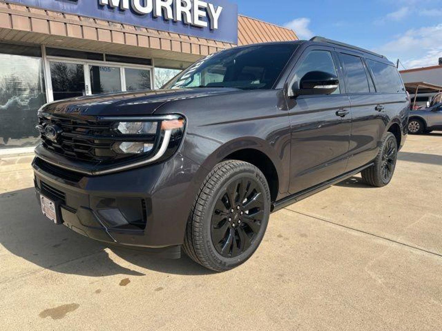 2025 Gray Metallic /Black Onyx Ford Expedition Max Platinum (1FMJK1M81SE) with an EcoBoost 3.5L V6 GTDi DOHC 24V Twin Turbocharged engine, Automatic transmission, located at 1105 E Mulberry, Kaufman, TX, 75142, (972) 962-2151, 32.589550, -96.300926 - $2,761 off MSRP!<br><br><br>Dark Matter Gray Metallic 2025 Ford Expedition Max 4D Sport Utility Platinum 4WD 10-Speed Automatic EcoBoost 3.5L V6 GTDi DOHC 24V Twin Turbocharged - Photo#1