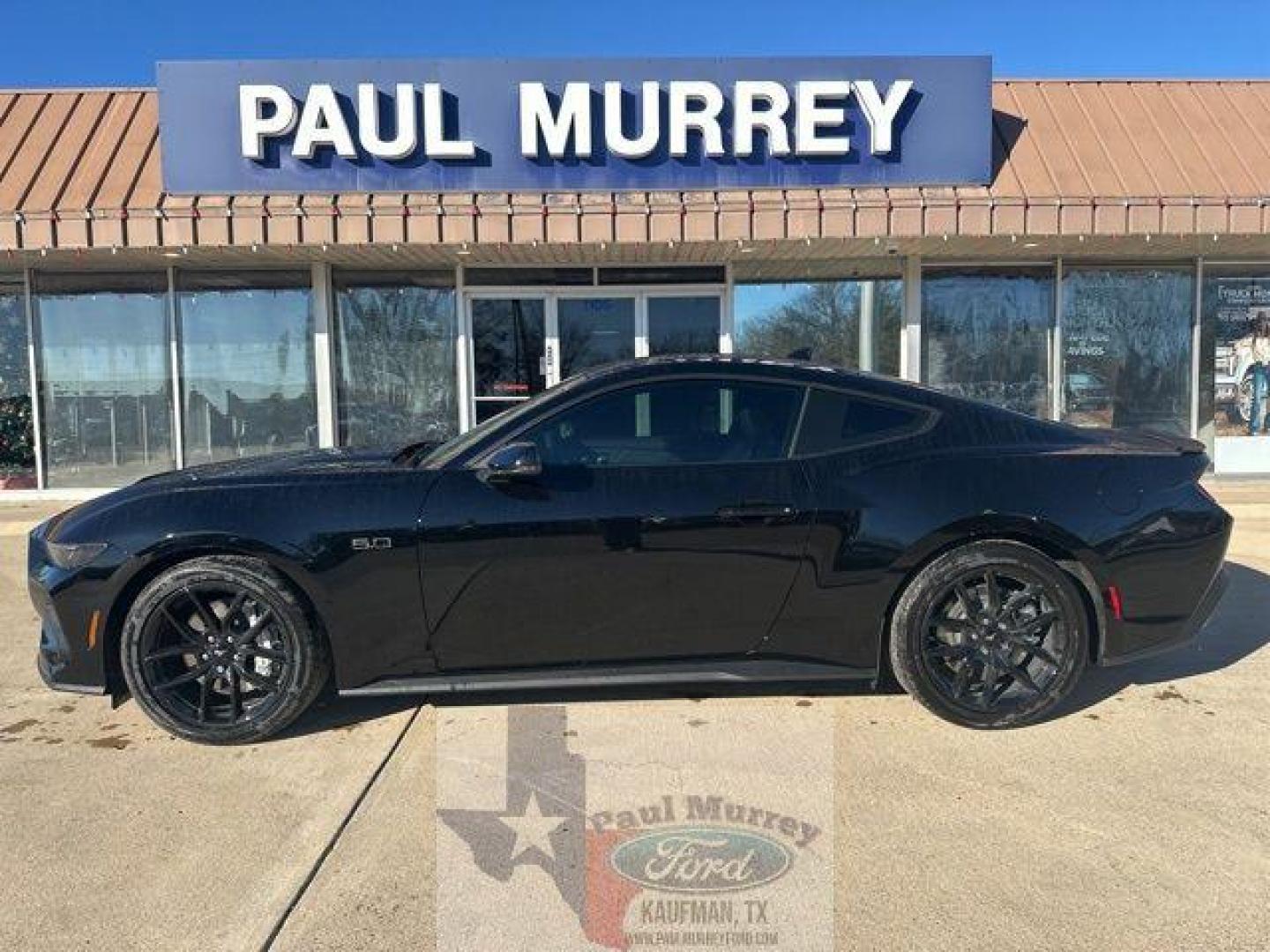 2026 Shadow Black /Black Onyx Ford Mustang GT Premium (1FA6P8CF4T5) with an 5.0L V8 Ti-VCT engine, Automatic transmission, located at 1105 E Mulberry, Kaufman, TX, 75142, (972) 962-2151, 32.589550, -96.300926 - $1,500 off MSRP!<br><br><br>Shadow Black 2026 Ford Mustang 2D Coupe GT Premium RWD 10-Speed Automatic 5.0L V8 Ti-VCT 15/24 City/Highway MPG Price includes: $1500 - Retail Customer Cash. Exp. 03/31/2026 - Photo#0