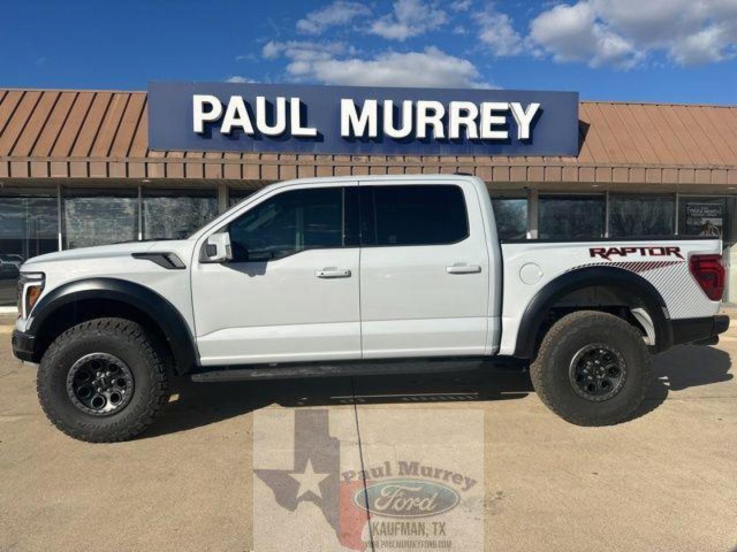 2025 Space White Metallic /Black Ford F-150 Raptor (1FTFW1RG2SF) with an 3.5L V6 EcoBoost engine, Automatic transmission, located at 1105 E Mulberry, Kaufman, TX, 75142, (972) 962-2151, 32.589550, -96.300926 - $5,778 off MSRP!<br><br>4WD.<br>Space White Metallic 2025 Ford F-150 4D SuperCrew Raptor 4WD 10-Speed Automatic 3.5L V6 EcoBoost 15/18 City/Highway MPG - Photo#0